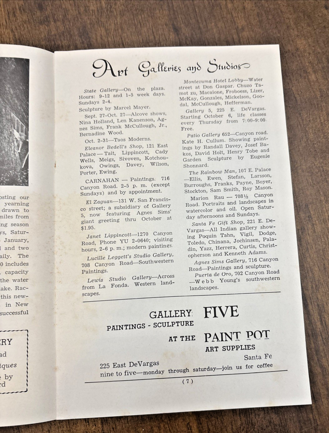 1960 La Turista Santa Fe, Taos & Northern New Mexico NM Tourist Guide 18 Pages