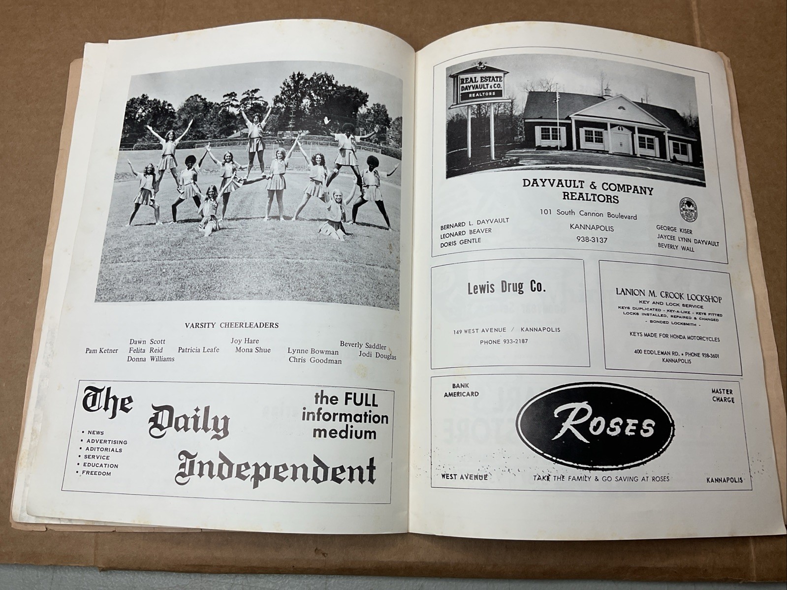 21 Sep 1974 Football Program Kannapolis Vs Lexington High School Nc B69