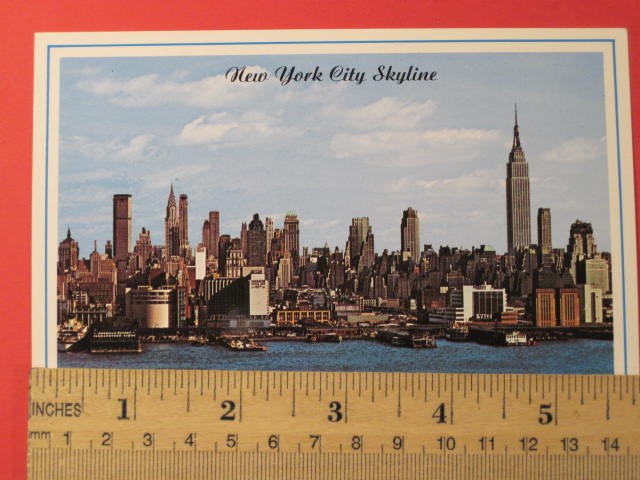 New York City Skyline Postcard – Year unknown