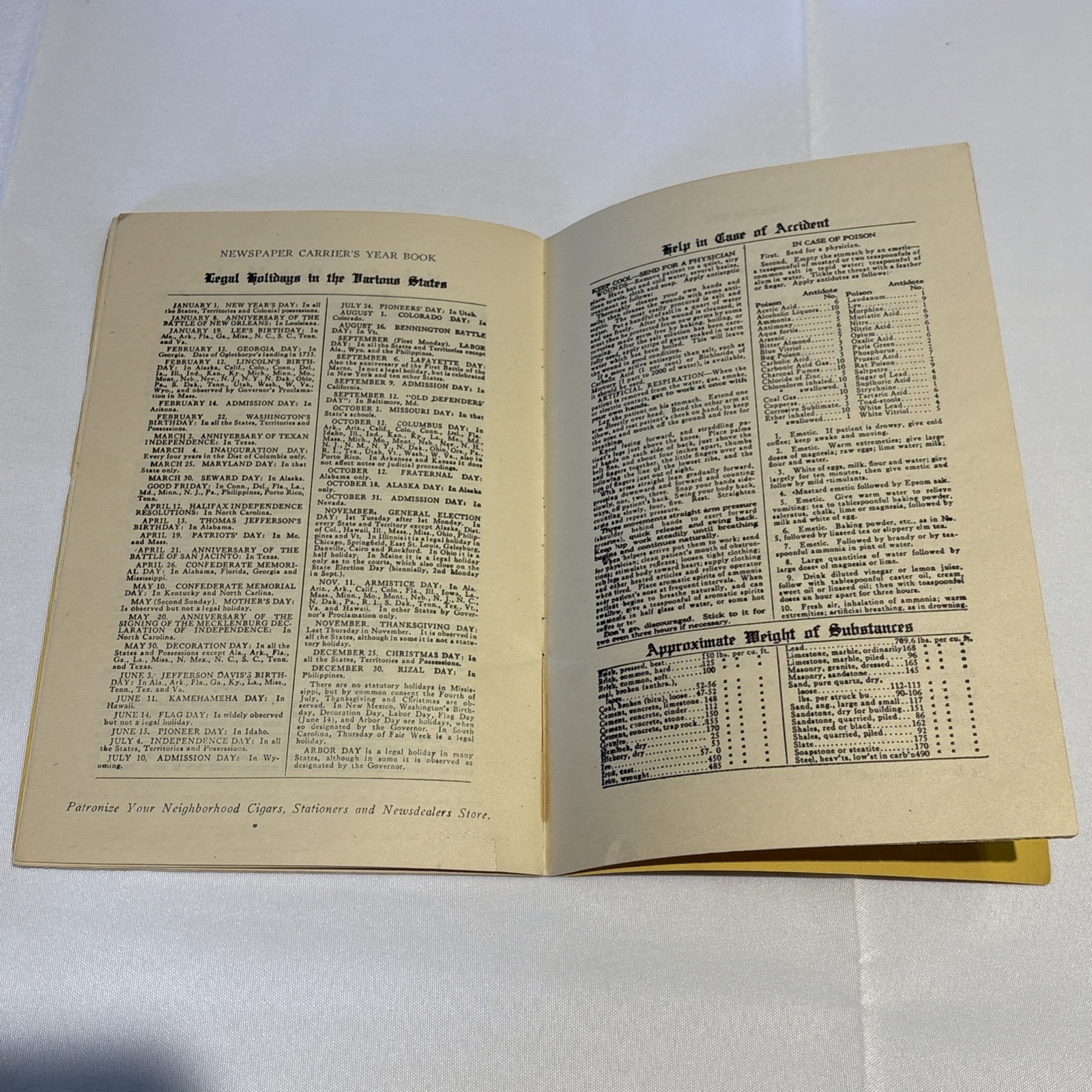 1946 Newspaper Carrier’s Yearbook Essex County Newsdealers Association Newark NJ