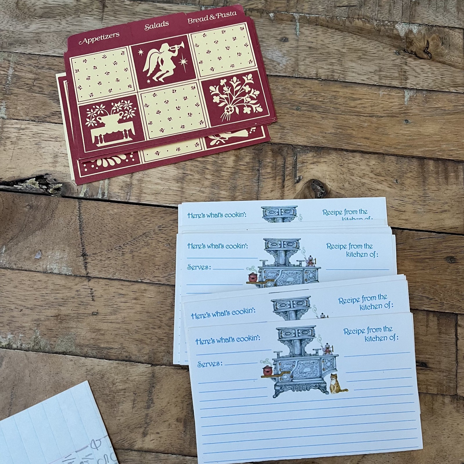 Lot of Vintage Handwritten and Printed Kitchen Recipes & Blank Cards Grandmacore