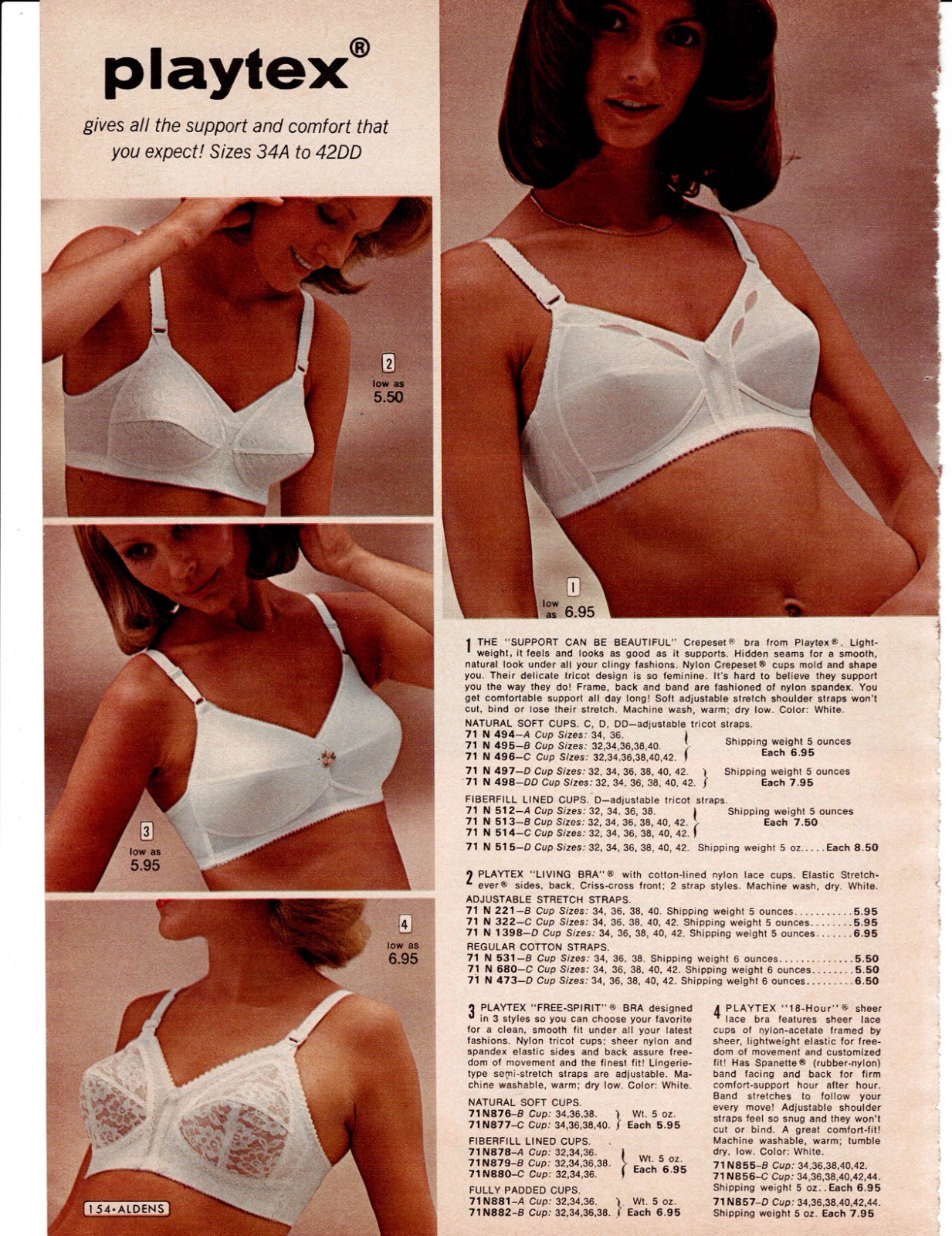 VINTAGE 70’S LADIES BRAS PHOTO CATALOG ADS PRINTS