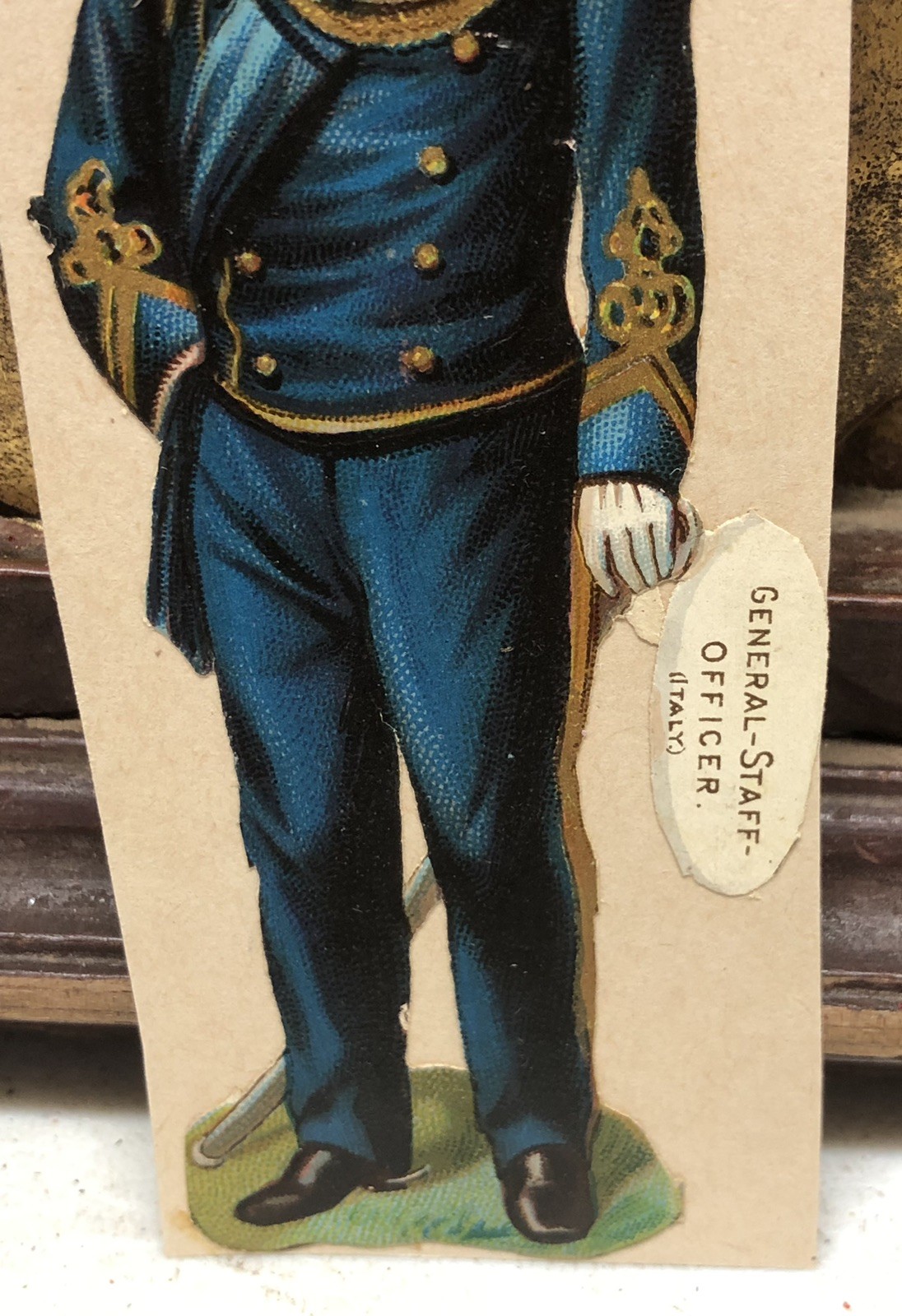 General Staff Officer Die Cut Scrap by Raphael Tuck & Sons 270 Military Italy L3