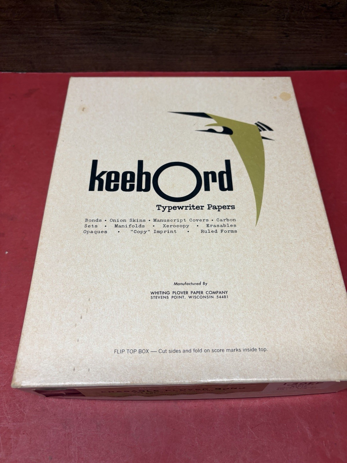 Keebord Erasable Plover Bond I-20EF Cotton Full New Open Box (500) Typing Paper