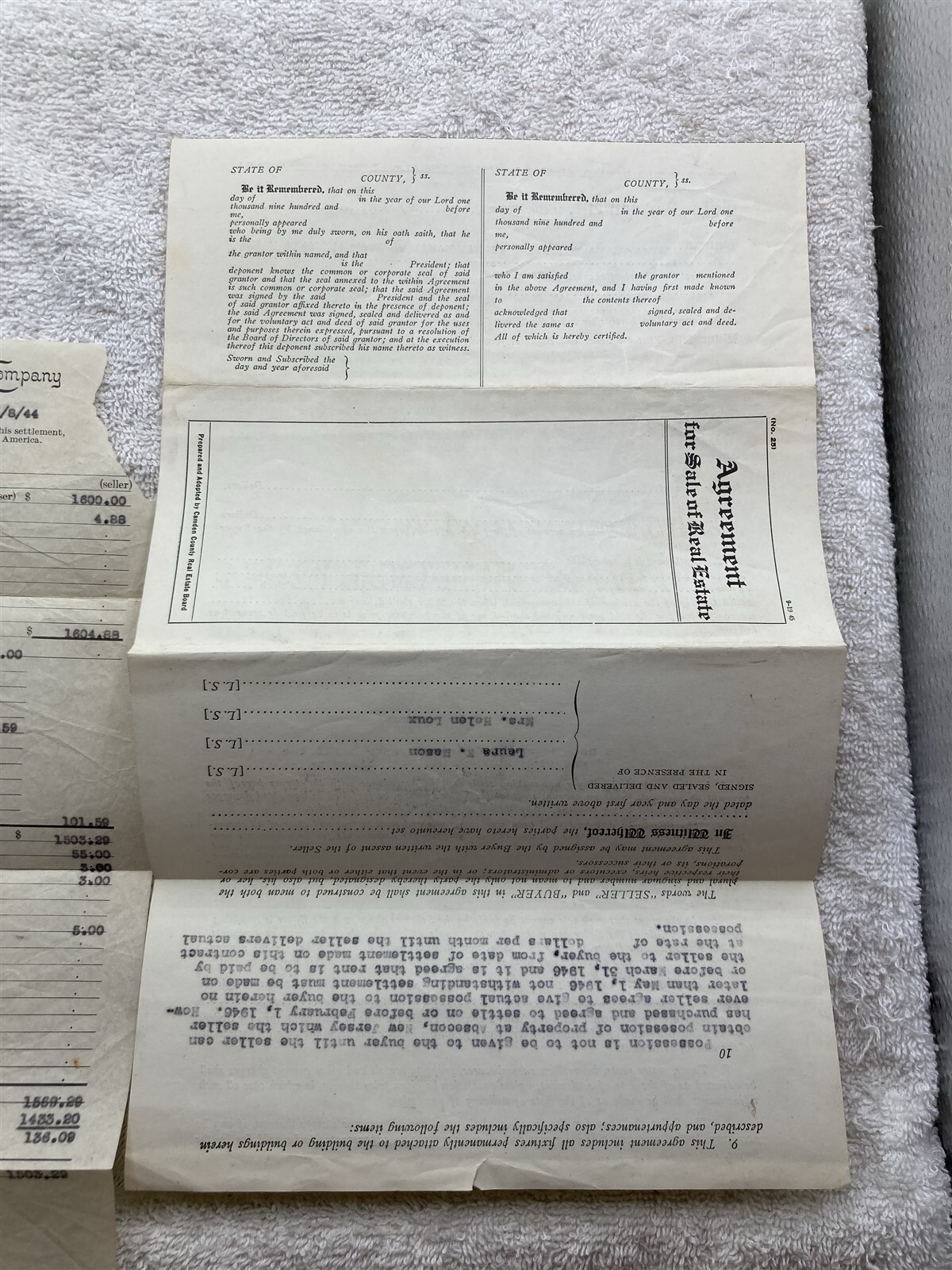 1944 Chester Township Burlington County NJ Woodlawn Lane Real Estate Documents