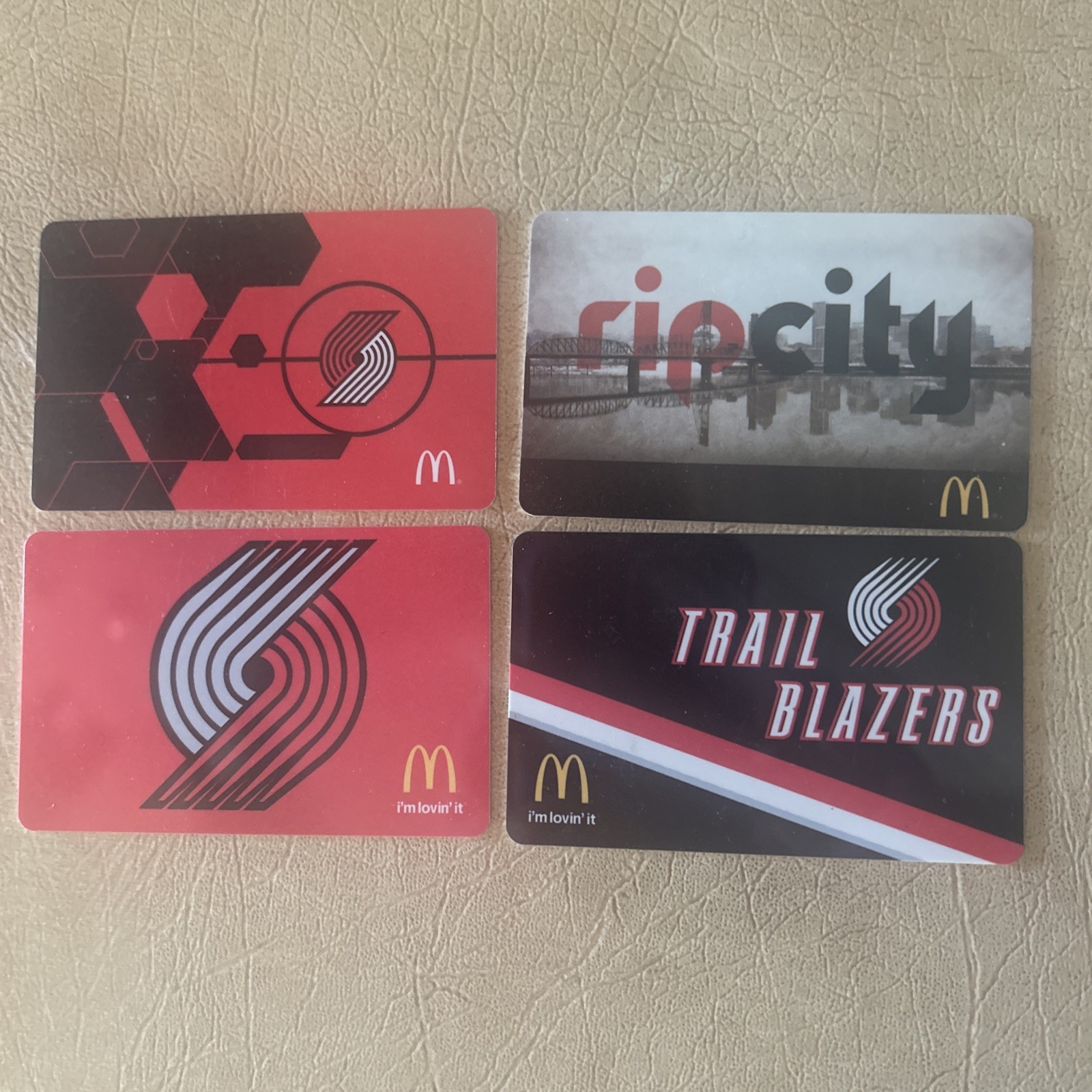 Set Of Trailblazer Basketball McDonald’s Arch Reloadable Gift Cards