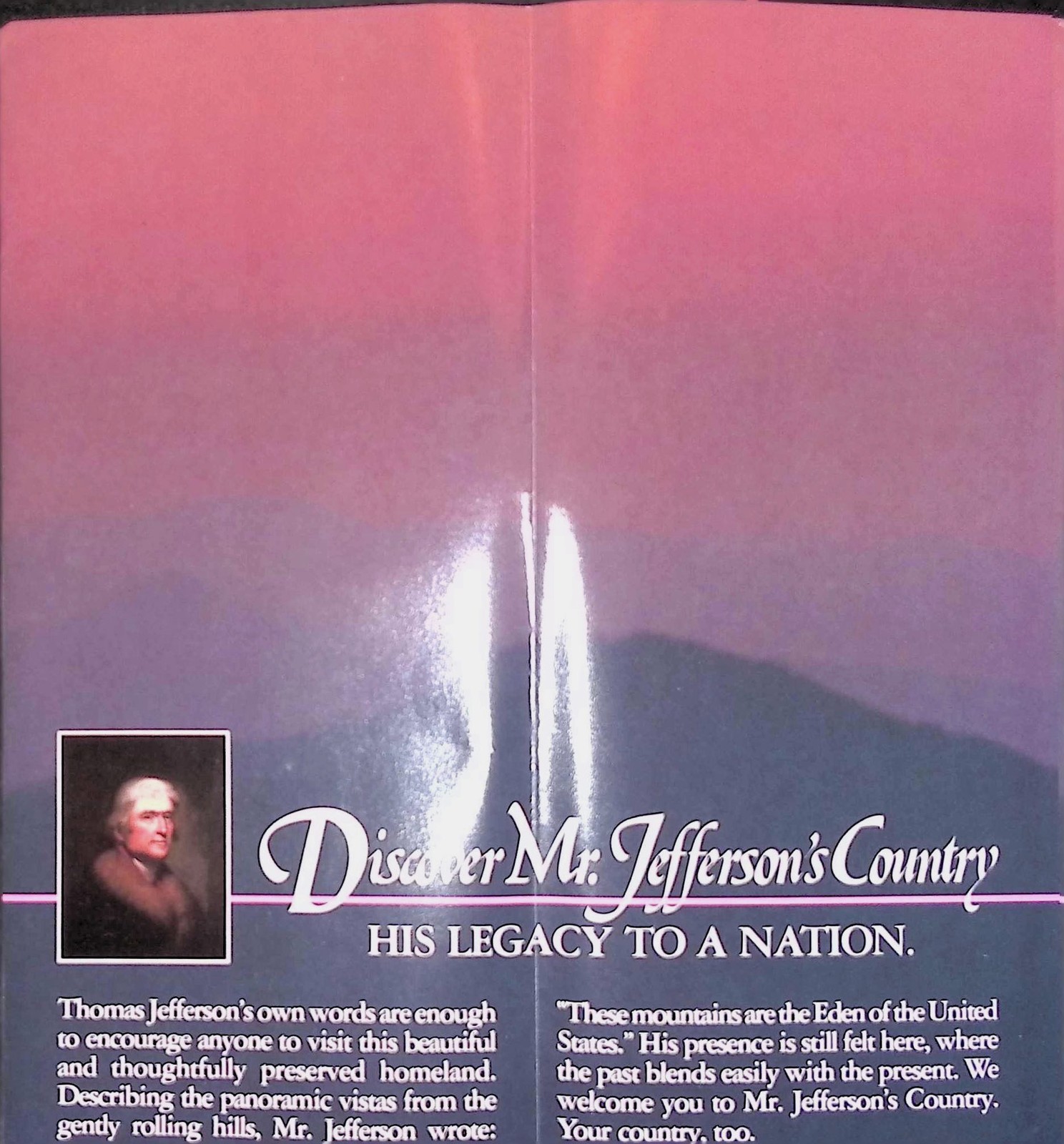 Charlottesville VA Brochure c1970s Mr Jefferson’s Country Monticello