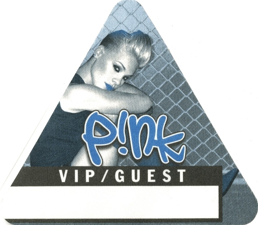 Pink 2001 Missundaztood concert tour VIP Band Guest Backstage Pass