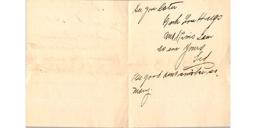 1911 Edwardian Handwritten Letter Dear Bunnie Oakmont Law Iron Heights