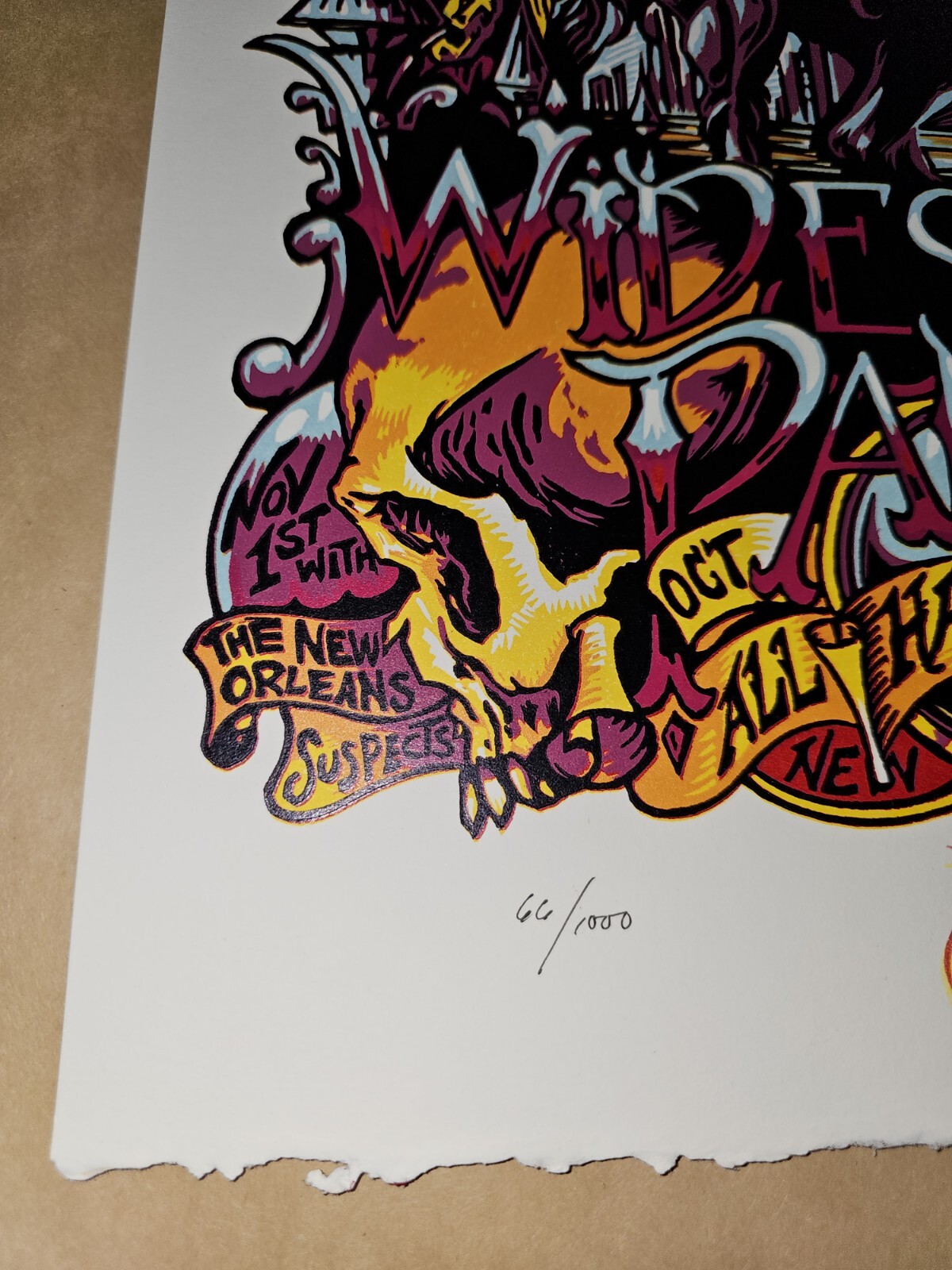 Official Widespread Panic Halloween New Orleans 2013 AJ Masthay Poster LINOCUT