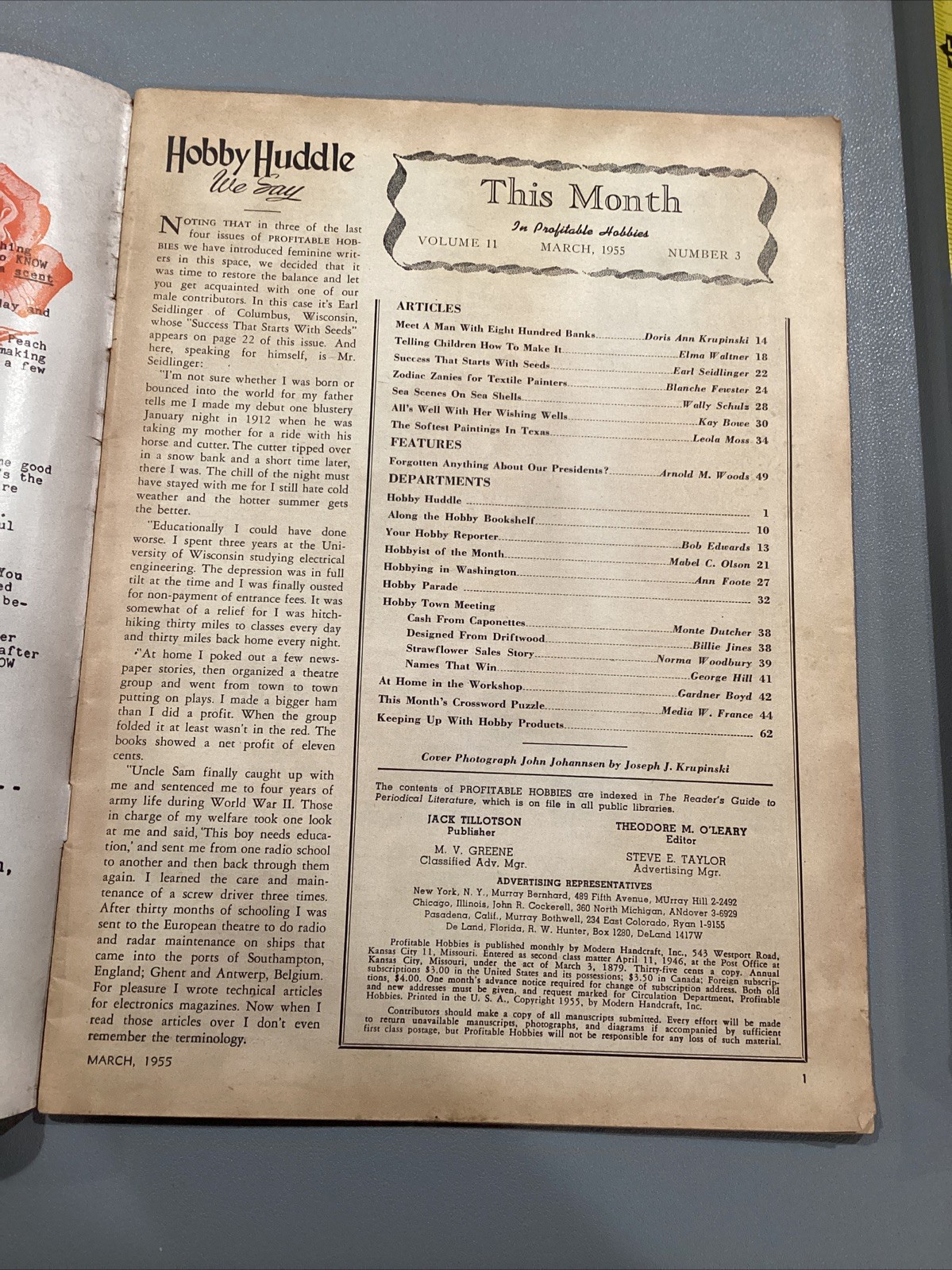 1955 Profitable Hobbies Mailer Magazine Meet Man With 800 Banks