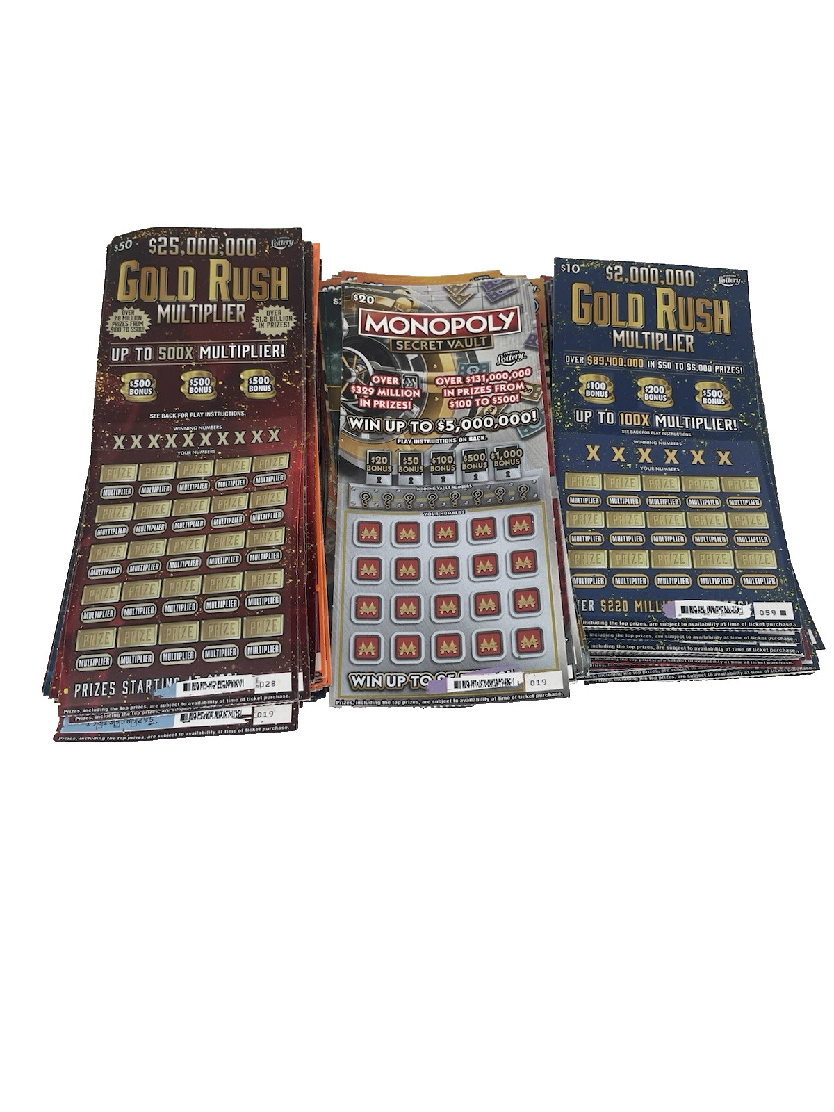 $5,000 Worth of NON-WINNING Florida FL Lottery Scratch off Tickets 2025 TAX
