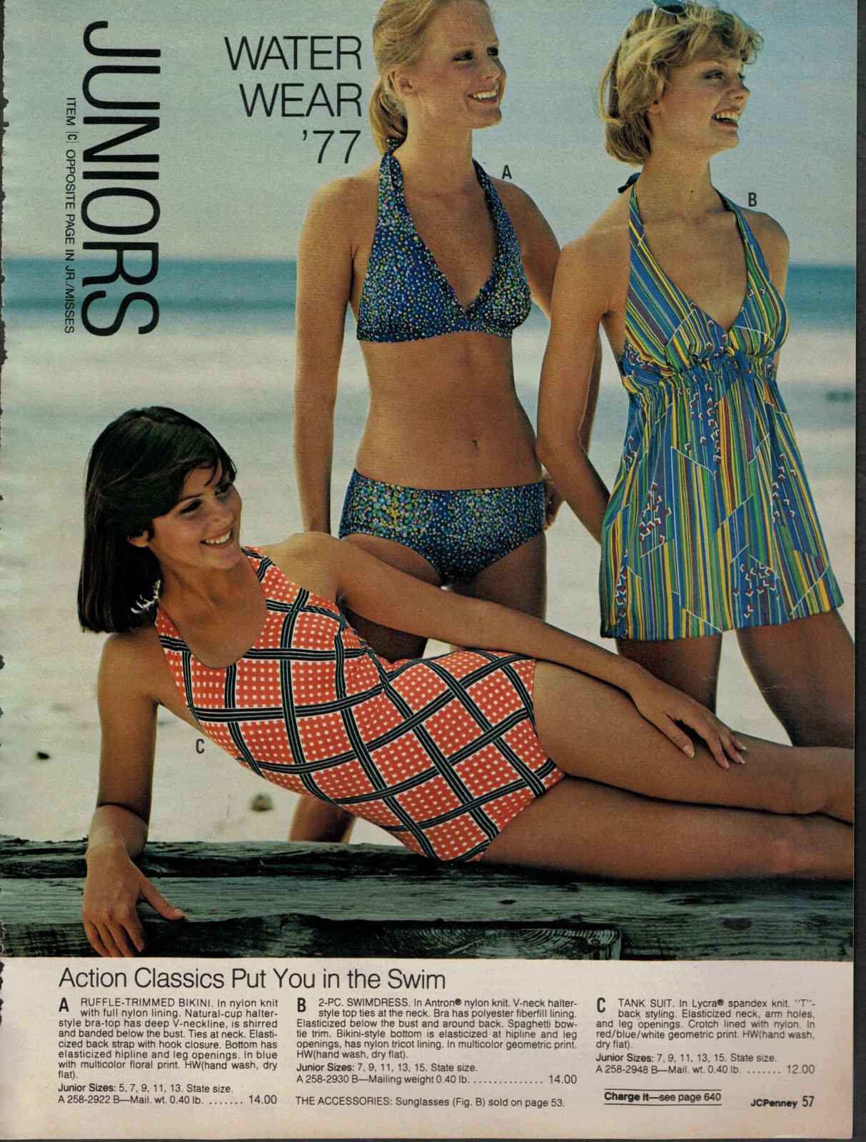 1970S JCPENNEY CATALOG SWIMWEAR CLIPPINGS FREE SHIPPING!!