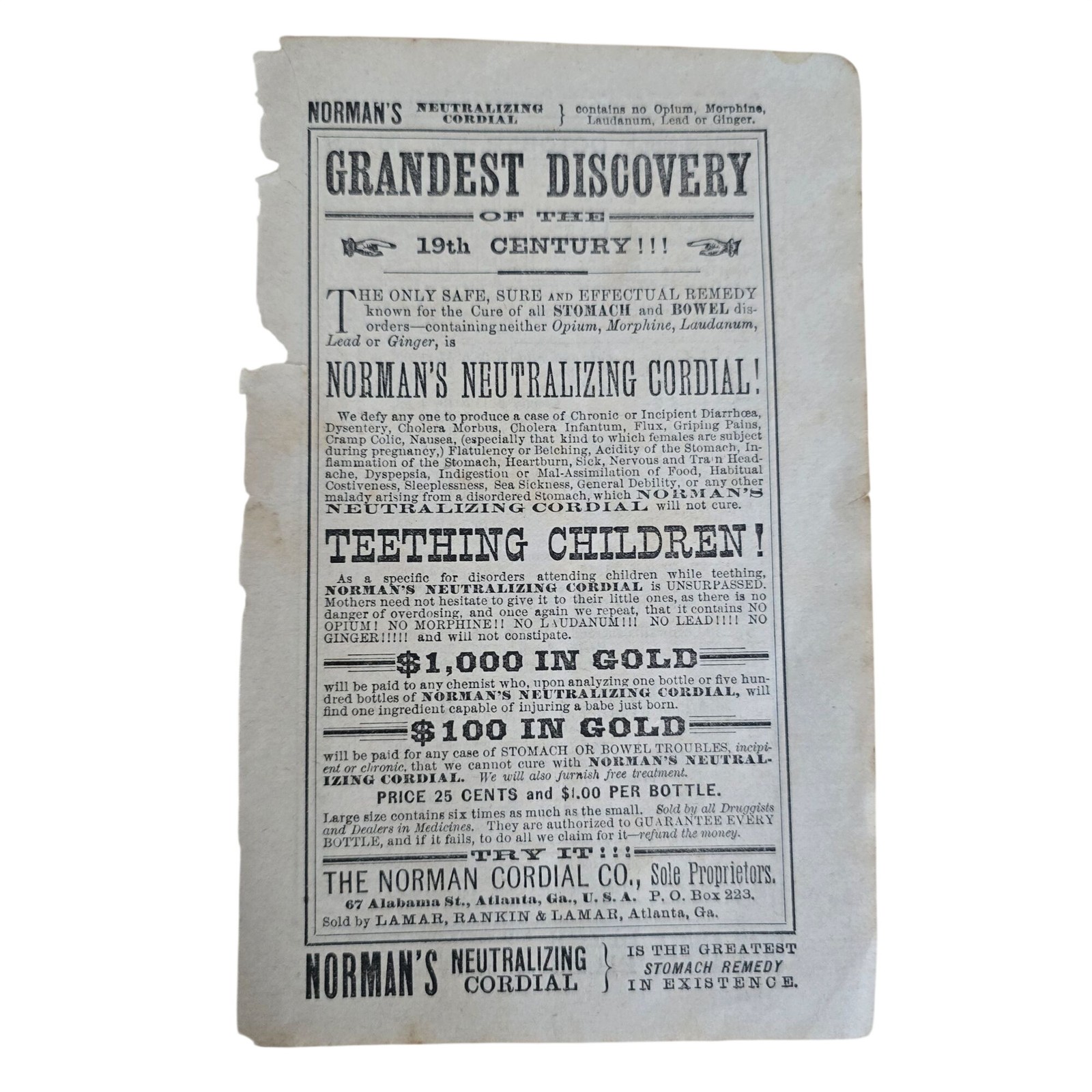 Antique 1885 Patent Medicine Advertising Lot Victorian Ephemera S.S.S Almanac