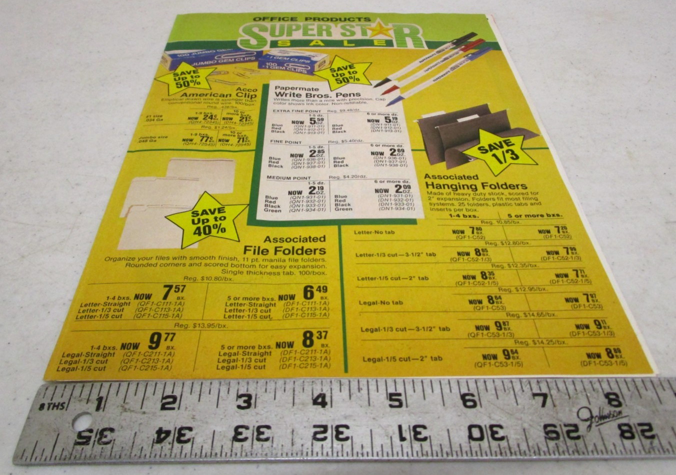 1985 VTG 1980’s HASSLOCH OFFICE SUPPLY STORE ADVERTISING SALES PAPER CATALOG