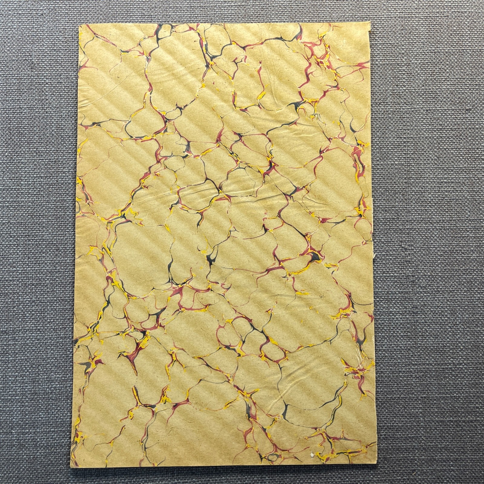 Antique Marbled End Papers Bookbinding Brown Red Yellow Blue Black Lot of 10