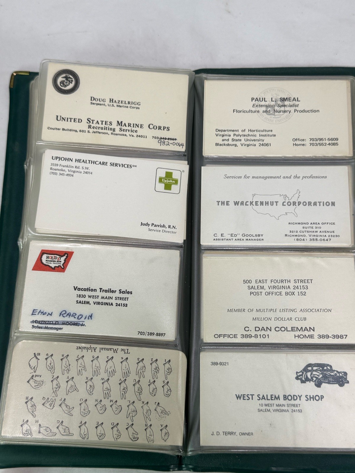 Vintage 1950 To 1990 Mid Century Business Card Binders & Cards Nice Collection