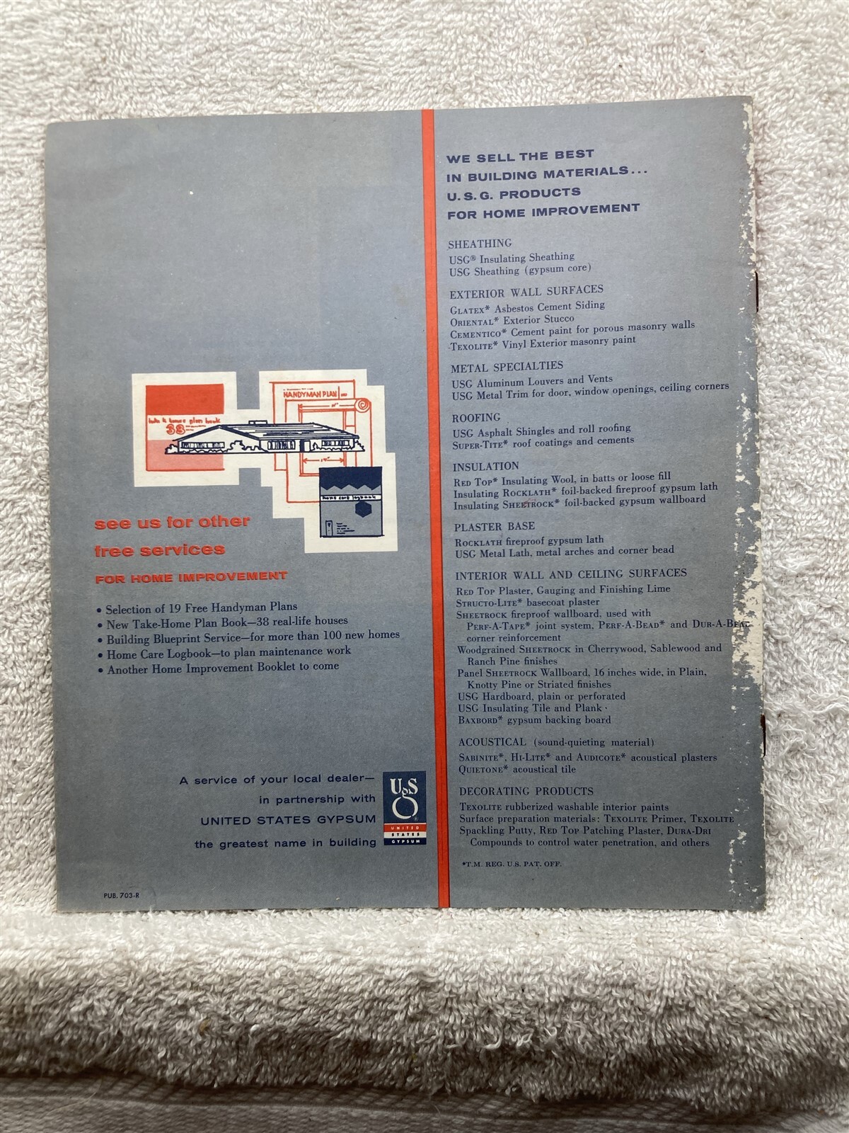 1960’s Red White Blue Home Improvement Book No. 2 Homes Exterior Popular Home