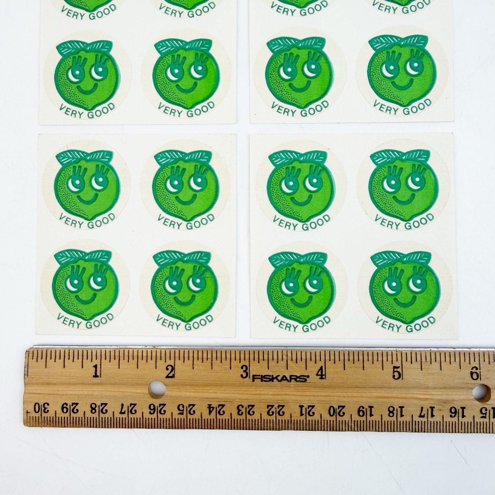 Vtg 80s Scratch & Sniff Lime Scented Stickers Creative Teaching Press 16 Total