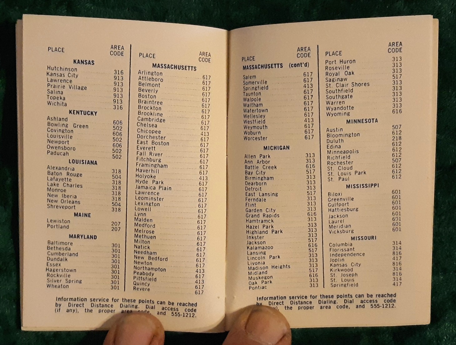 Vintage Blue Book of Telephone Numbers – Southwestern Bell Telephone- 1950’s-60s