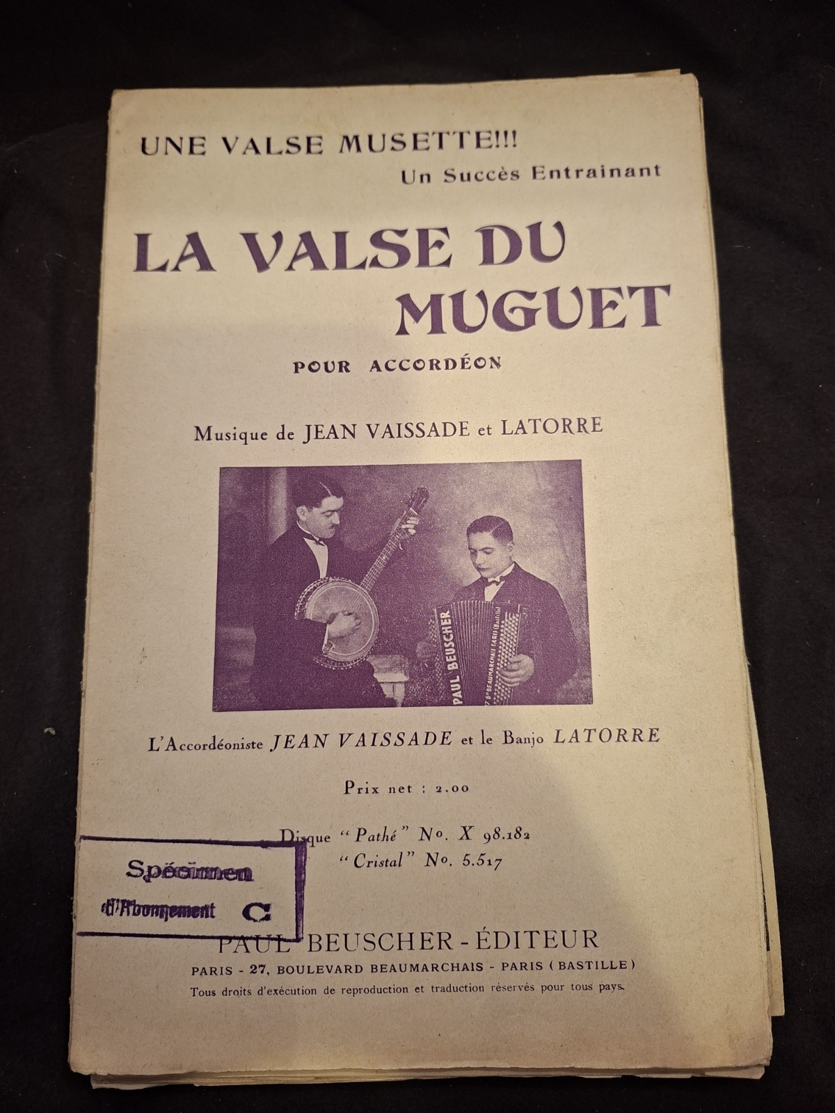 La Valse Du Muguet Vaissade Latorre Sheet Music
