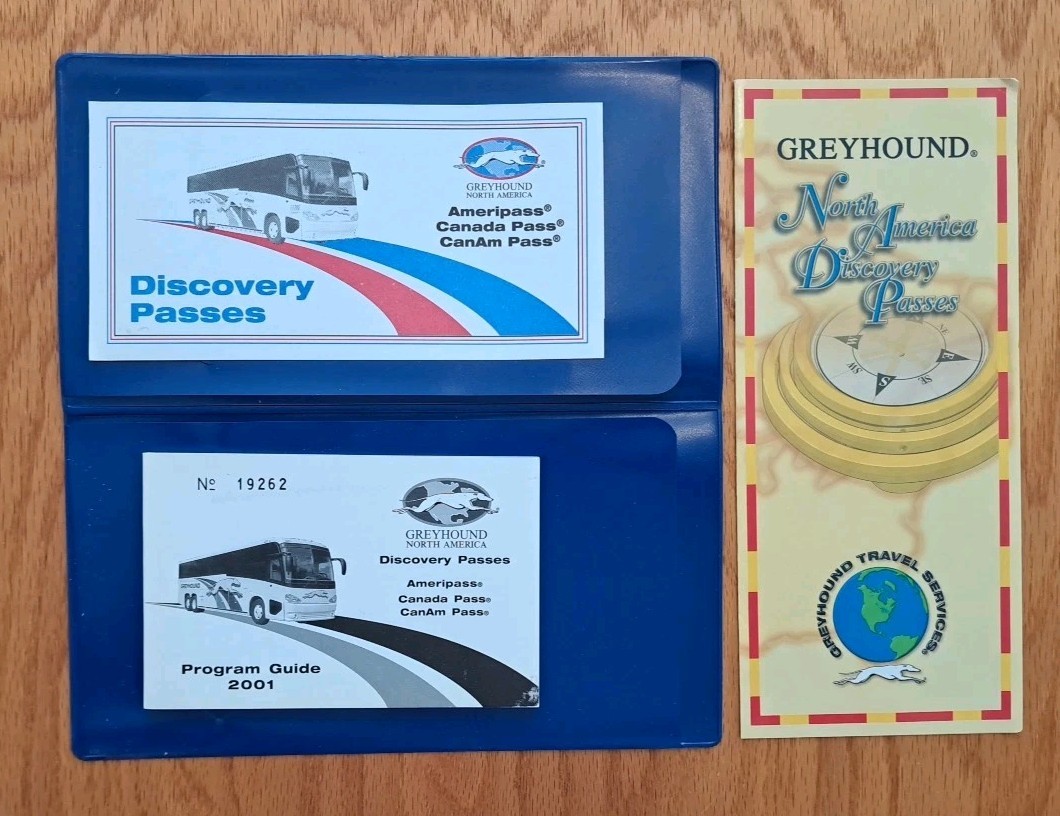 Greyhound Bus Lines Ameripass 2001 Pass Program Guide and Pamphlet Lot