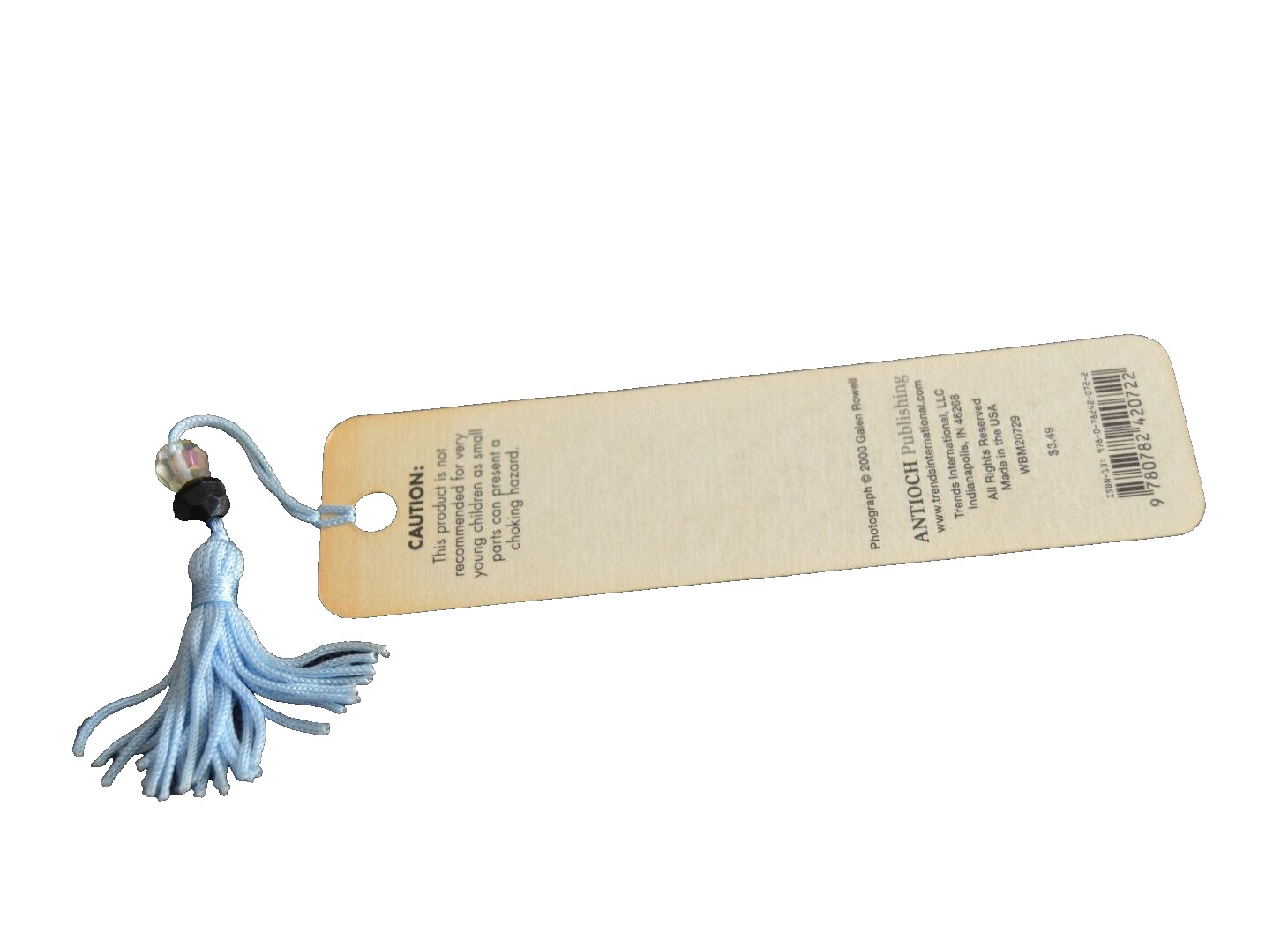 PENGUINS Paper Bookmark Vintage Antioch BEADED TASSEL Pic by GALEN ROWELL