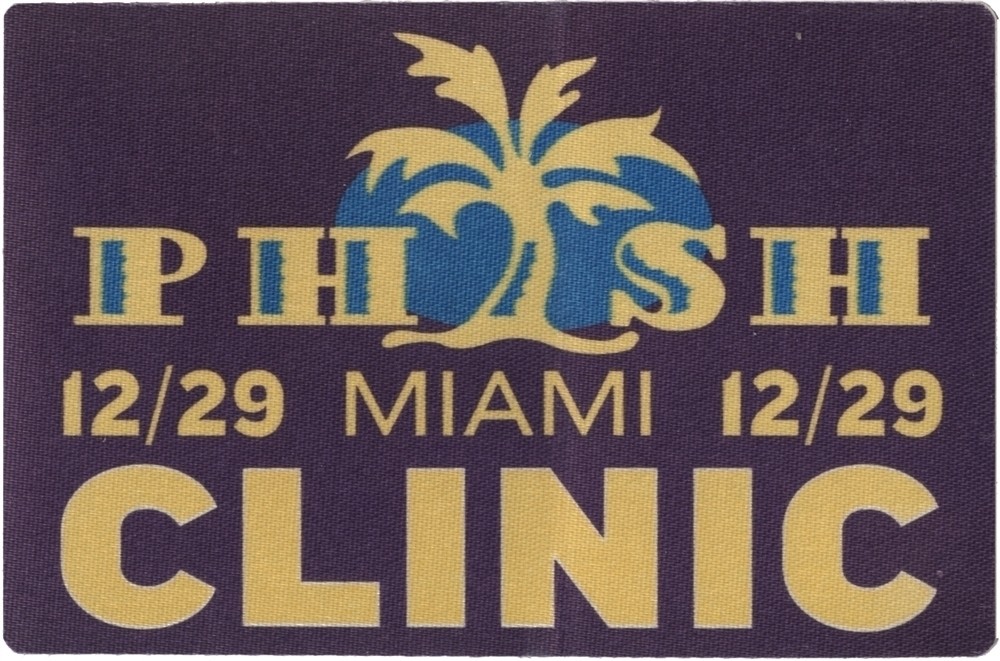 Phish 2003 concert tour 12/29 New Year’s Eve in Miami The Clinic Backstage Pass