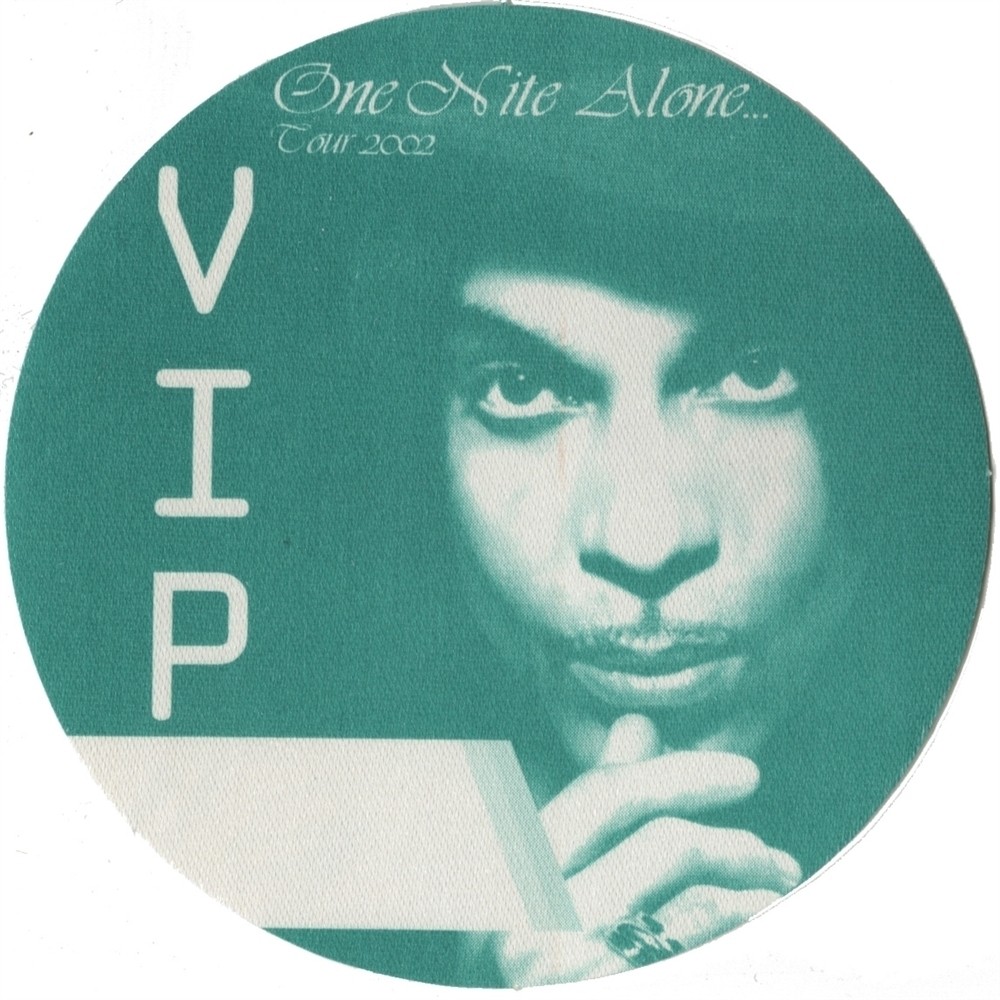 Prince 2002 One Night Alone concert tour Band VIP Backstage Pass