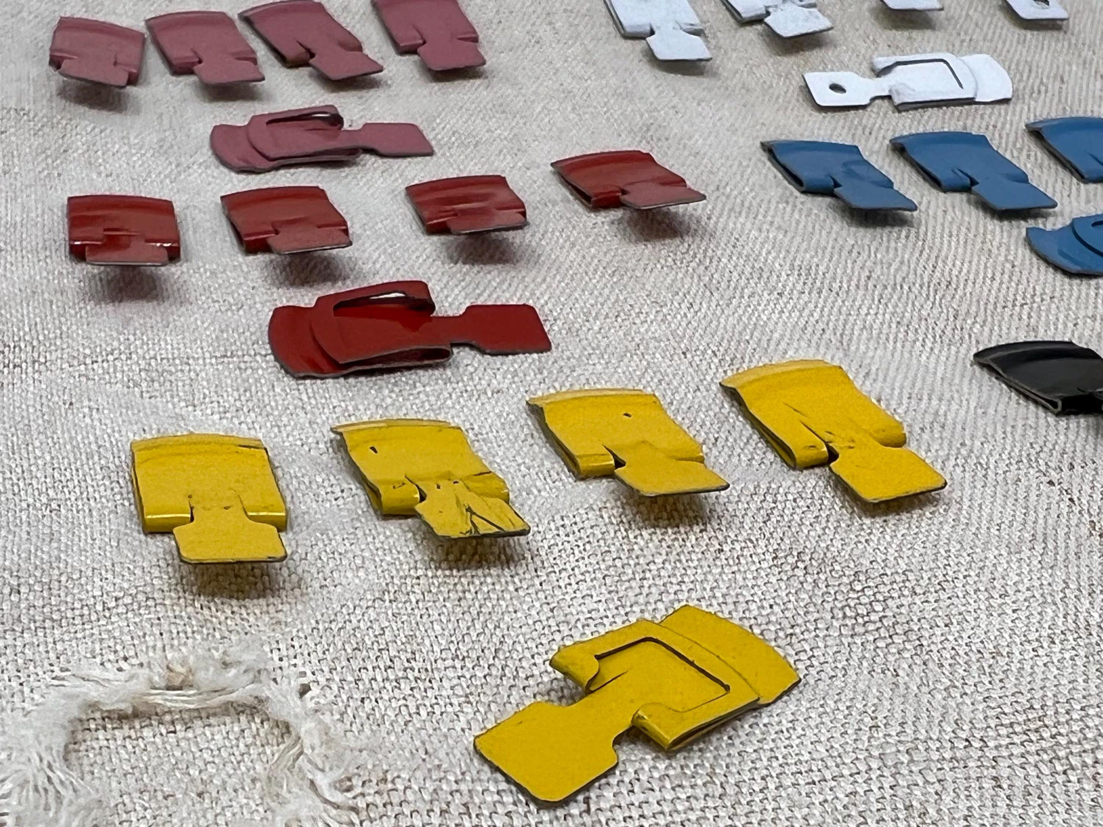 VTG Metal File Tabs 10 Colors – Lot of 50 – Label Divider Pages Office Supplies