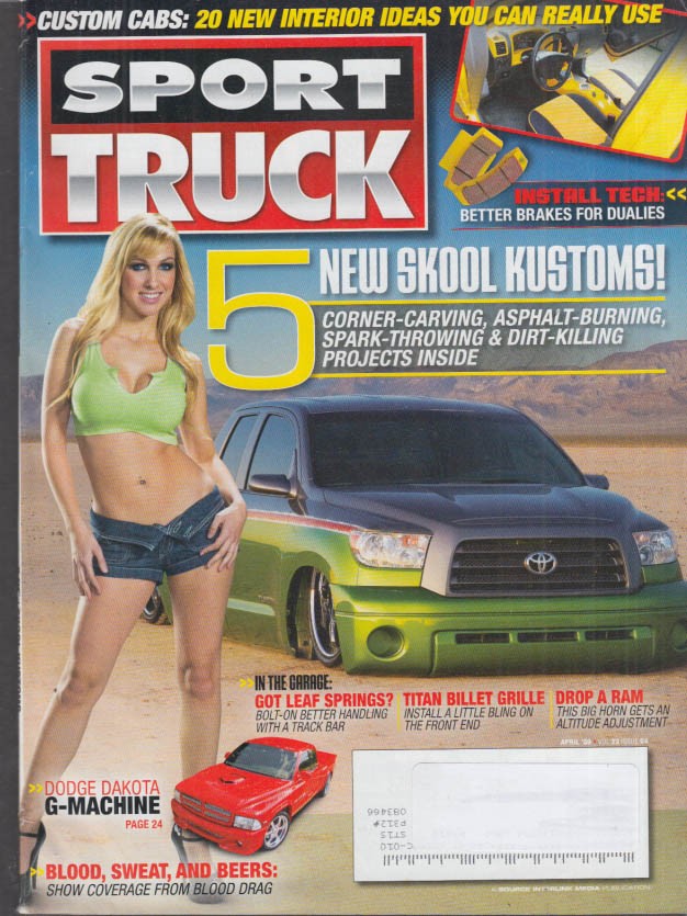 SPORT TRUCK 4 2009 2000 Dakota R/T 1955 Chevy 1997 Ranger 2008 2500 Crew Cab