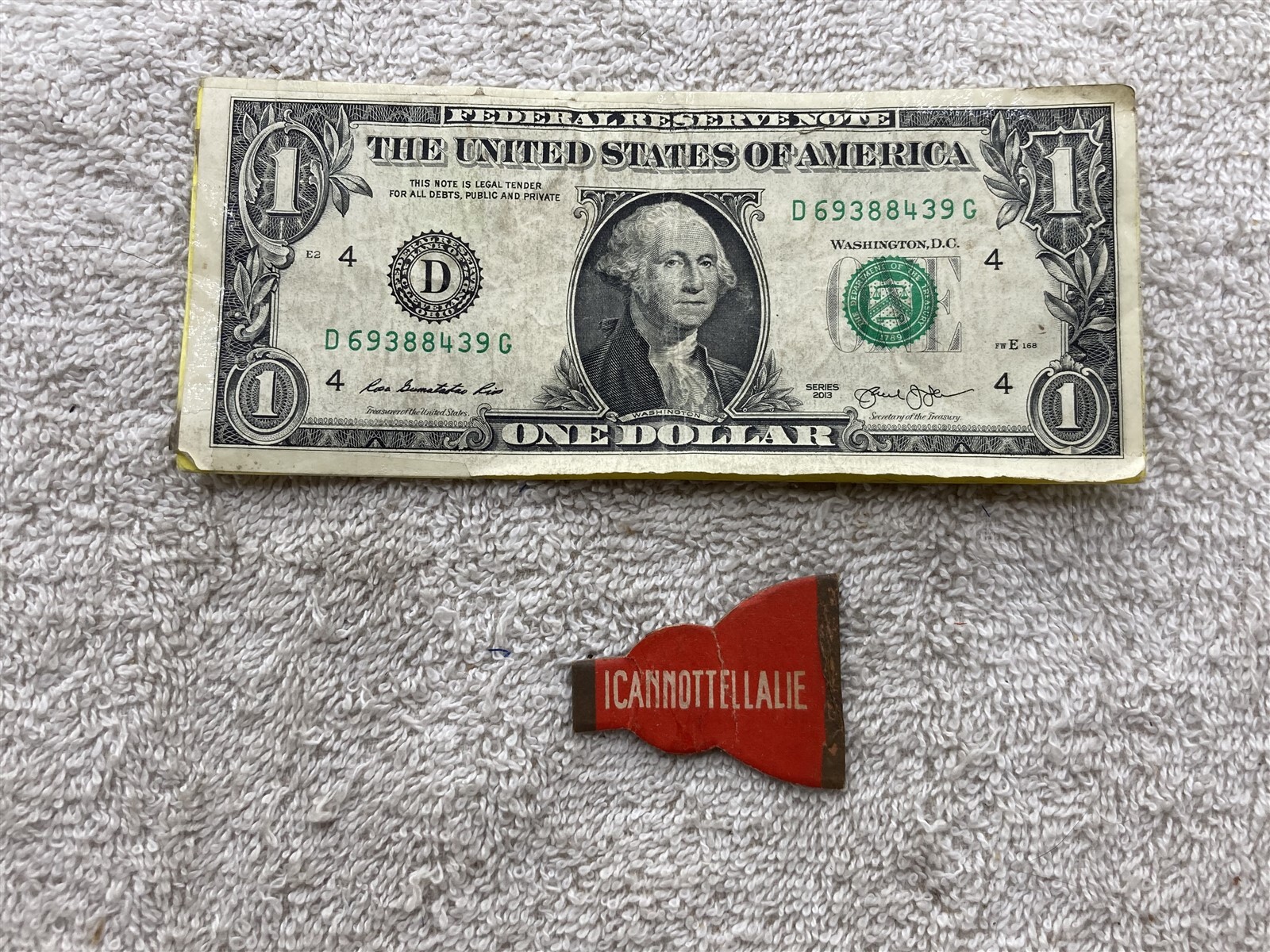 1920s 1930s I Cannot Tell A Lie Ticket Stub Party Favor Unknown Game Tab Vtg