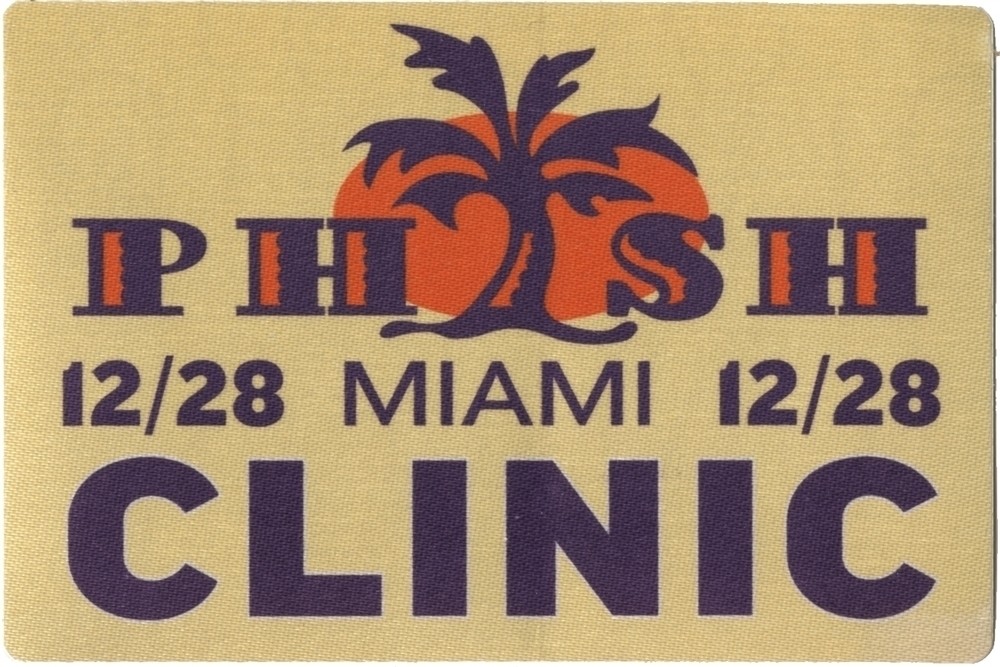 Phish 2003 concert tour 12/28 New Year’s Eve in Miami The Clinic Backstage Pass