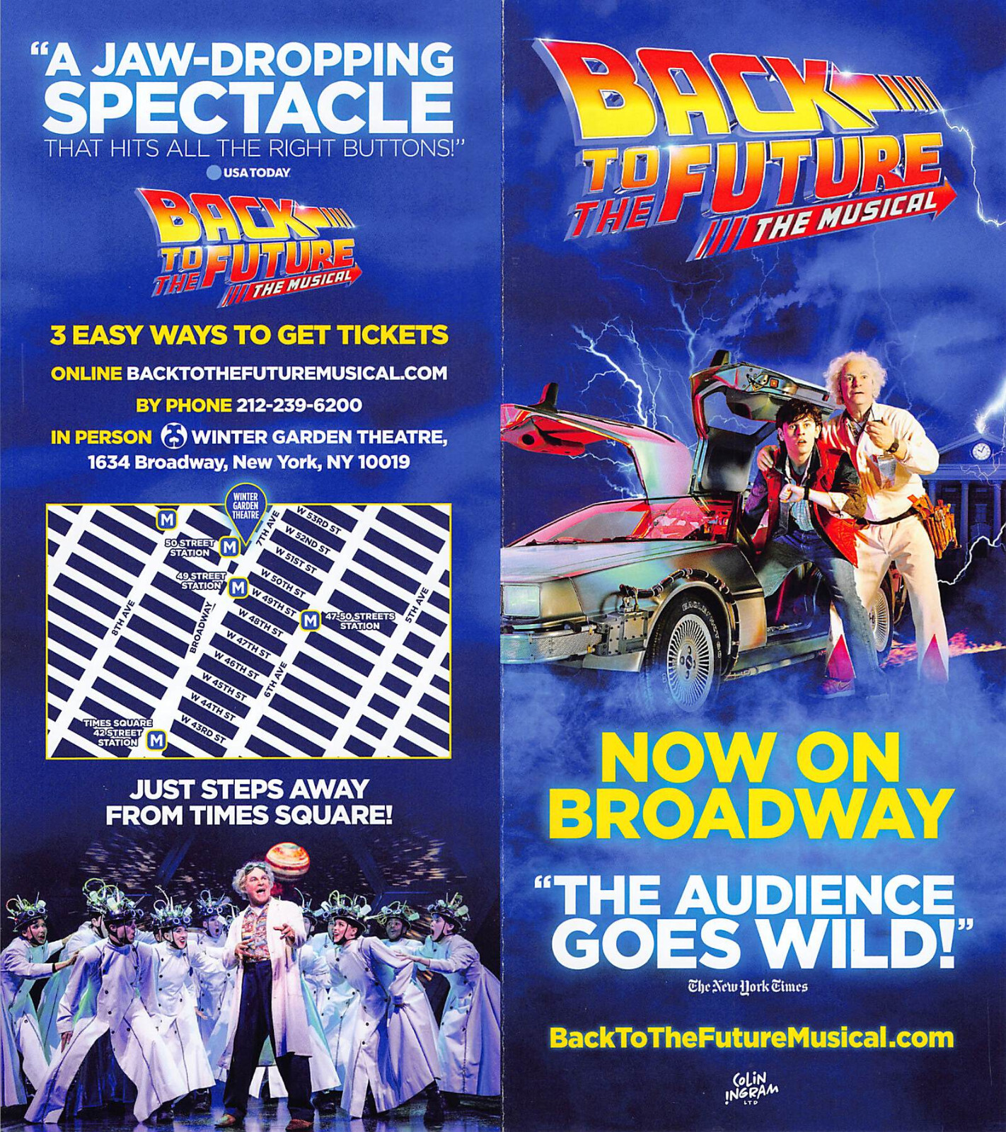 Back to the Future musical 2023 Broadway New York City Marty McFly & Doc Brown