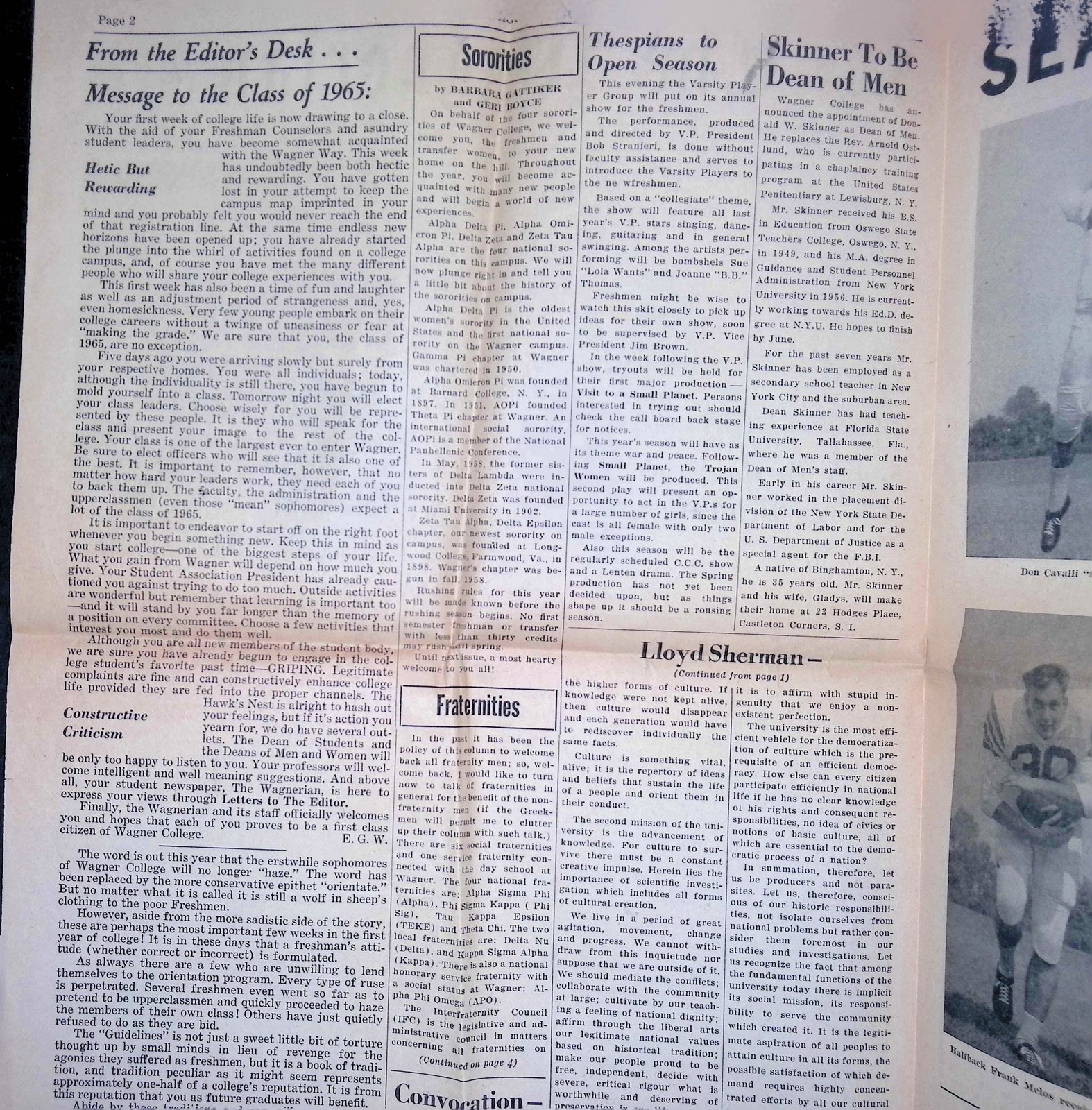 Wagner College Commencement Paper 1940s Mayor O’Dwyer NY Broadsheet Blue Ink