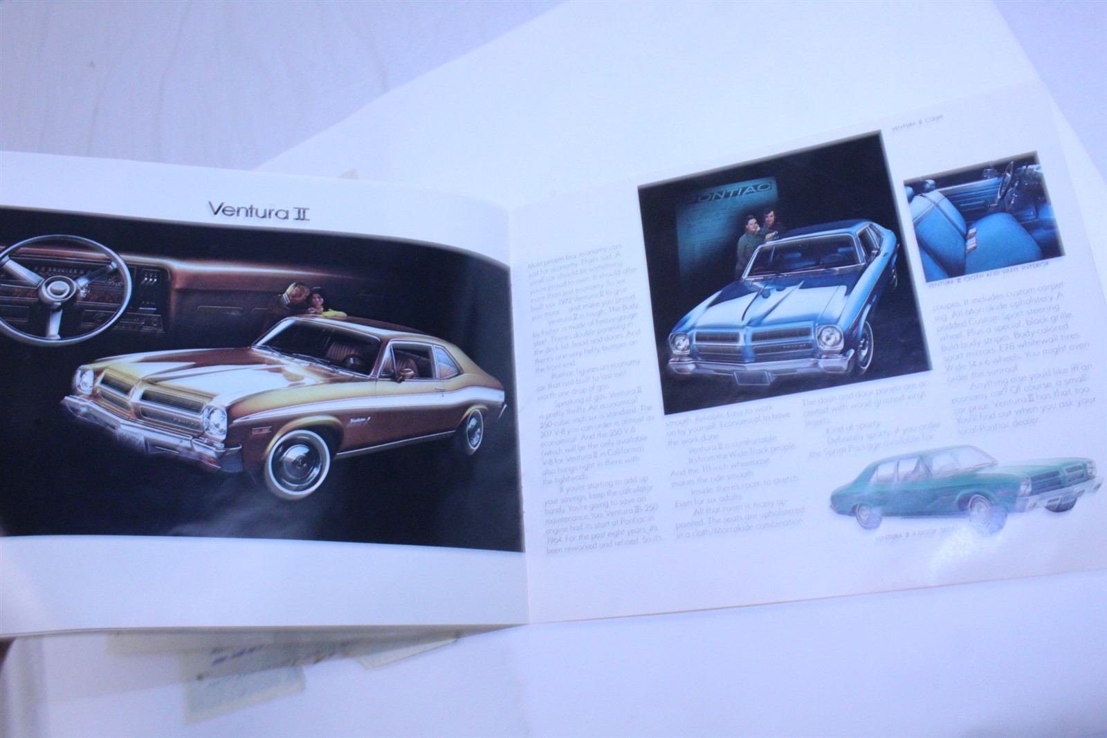 1972 Pontiac Brochure & Original Window Sticker From 4 Door Sedan Catalina