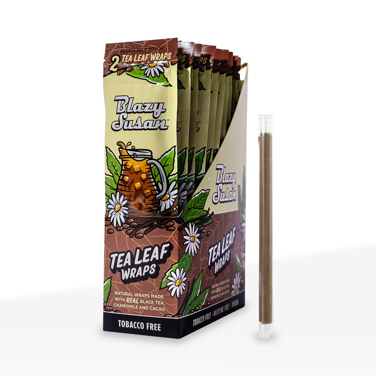 Blazy Susan Real Black Wraps 50ct | 25 Pouches of 2 | Full Box | Vegan