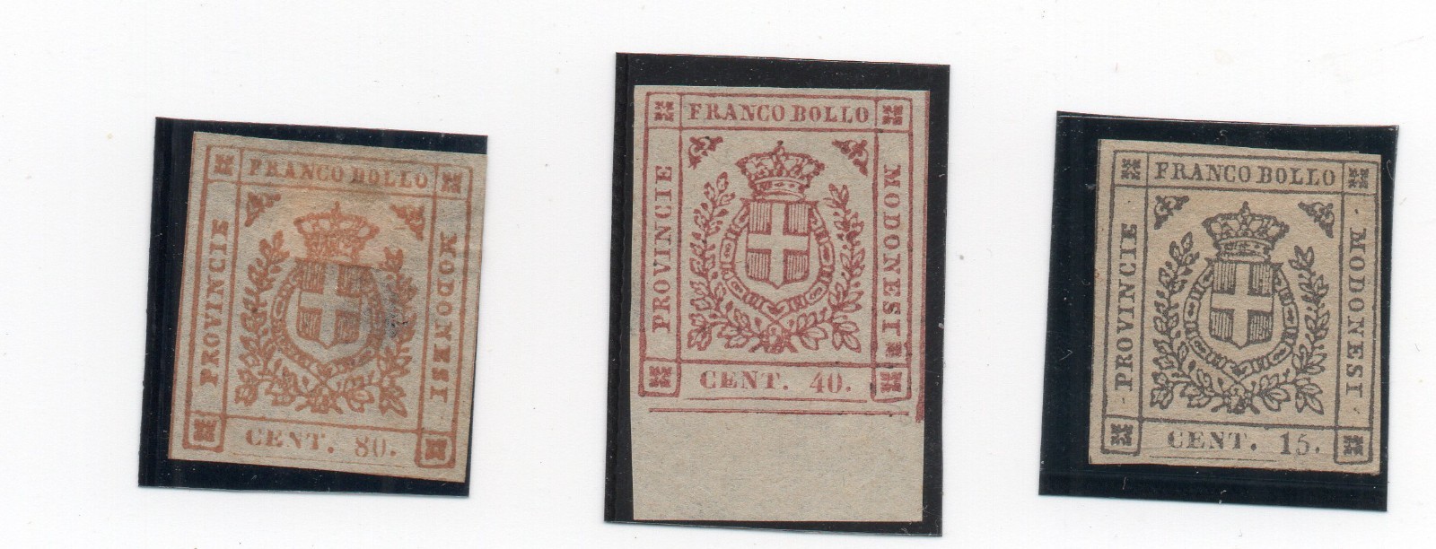 1859 ASI Modena Saxon Provisional Government 14 17 18 MH* Signed
