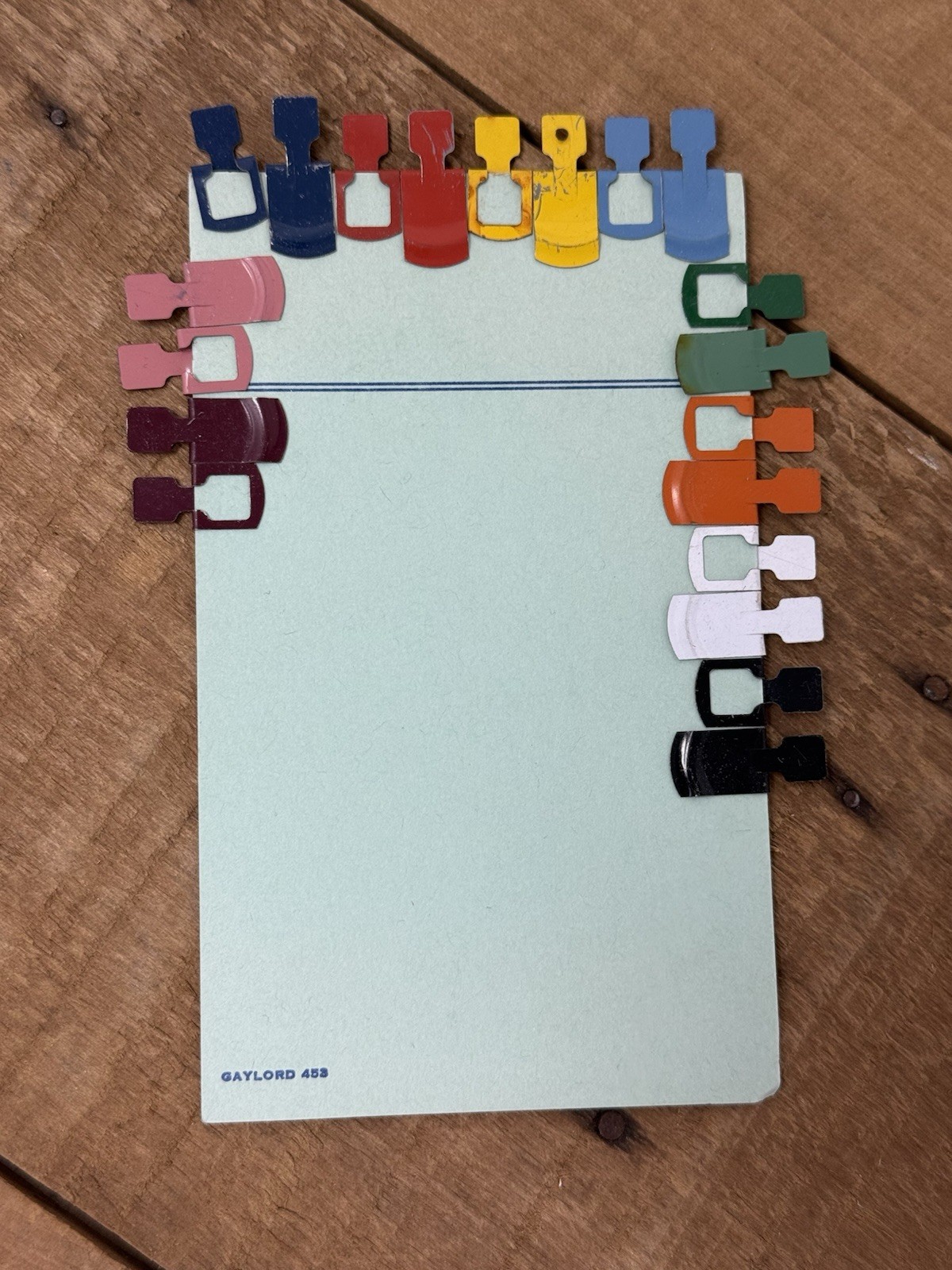 VTG Metal File Tabs 10 Colors – Lot of 50 – Label Divider Pages Office Supplies