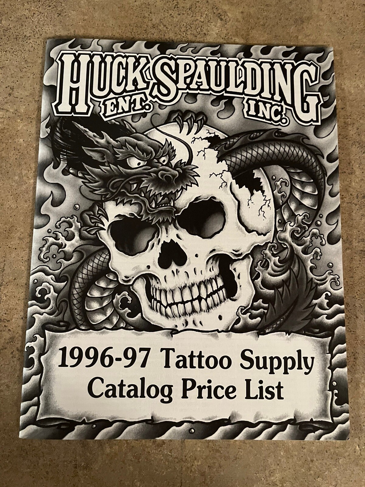 Vintage 1996-97 Huck Spaulding Ent Inc Tattoo Catalog Supplement & Price List