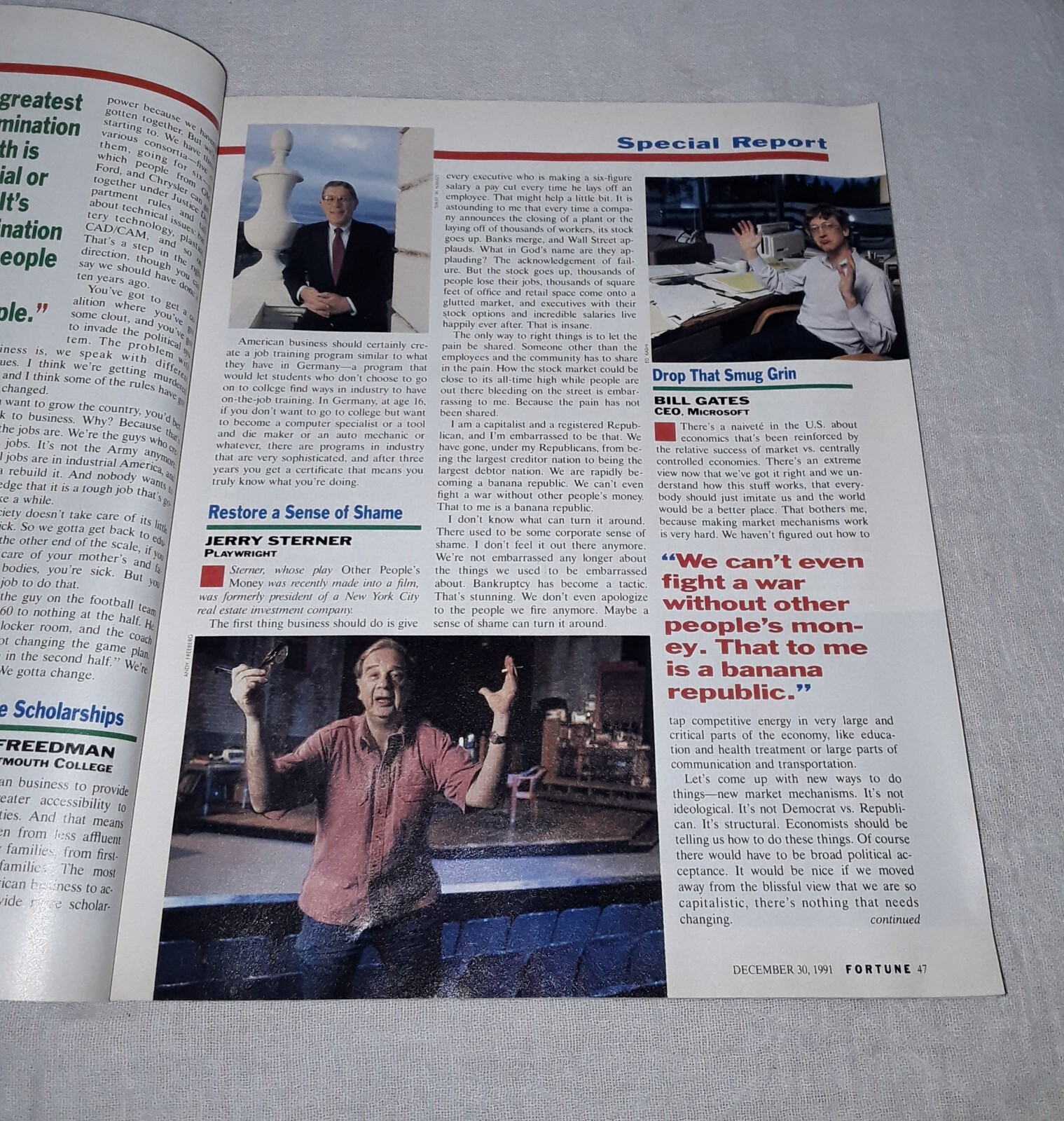 1991 FORTUNE MAGAZINE BILL GATES COVER STEVE JOBS LEE IACOCCA GEORGE BUSH