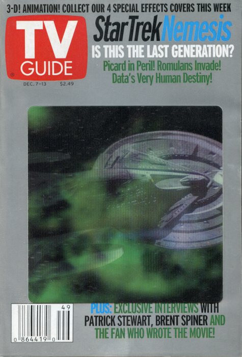 Star Trek TV Guide with Hologram Cover 2002 M1109