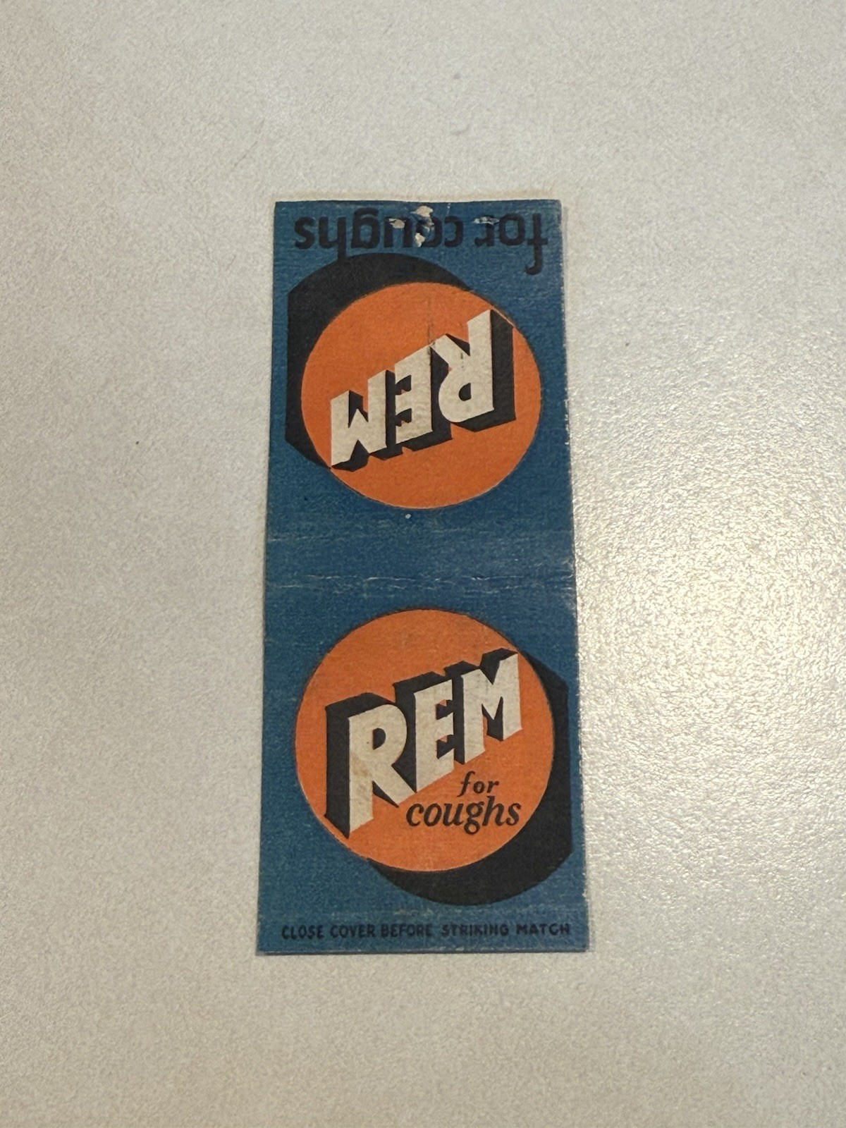 Rem For Coughs Vintage Matchbook Cover 710