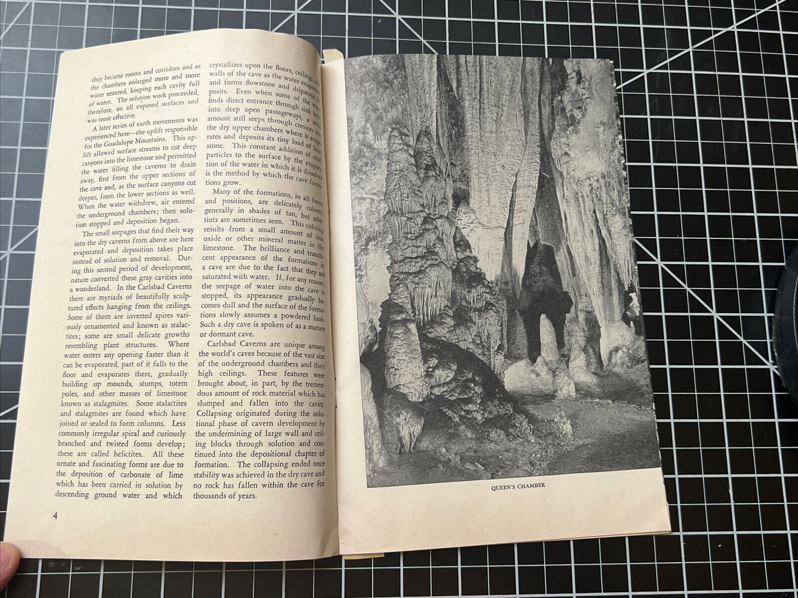 Vintage 1952 Carlsbad Caverns National Park New Mexico Brochure Pamphlet Booklet