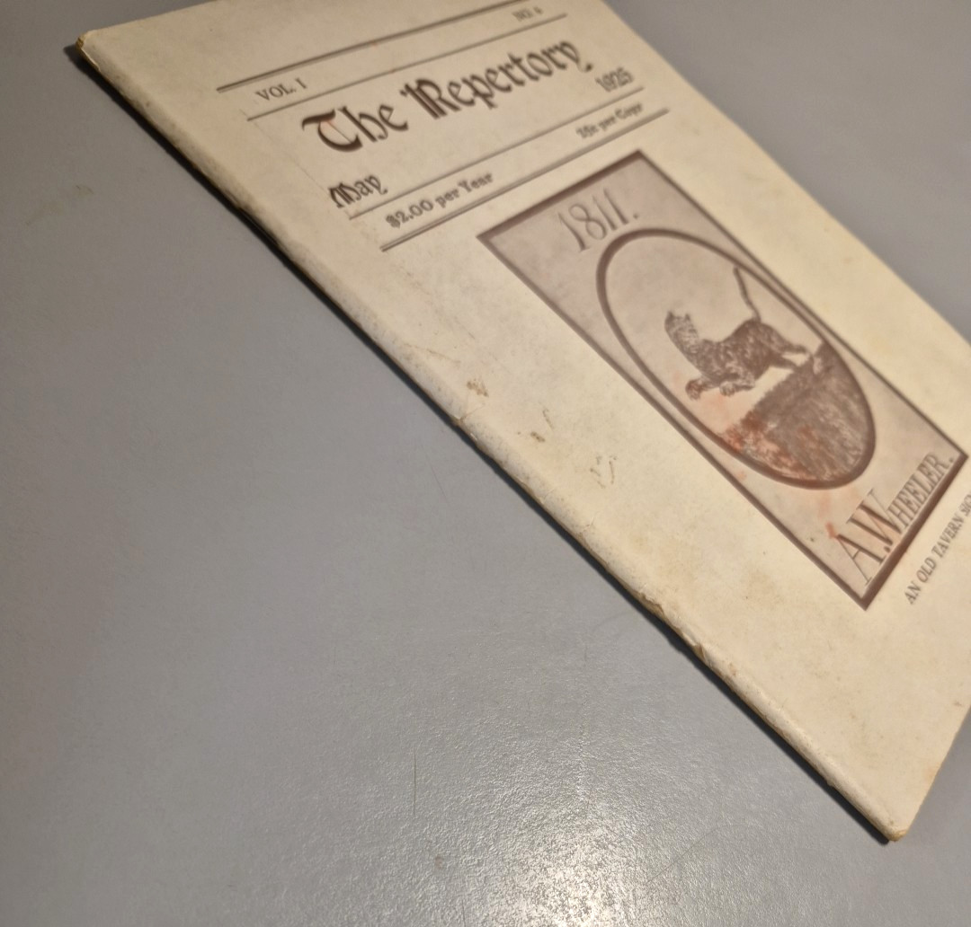 The Repertory Vol I No 6 May 1925 Antique Tavern Sign Issue A. Wheeler 1811