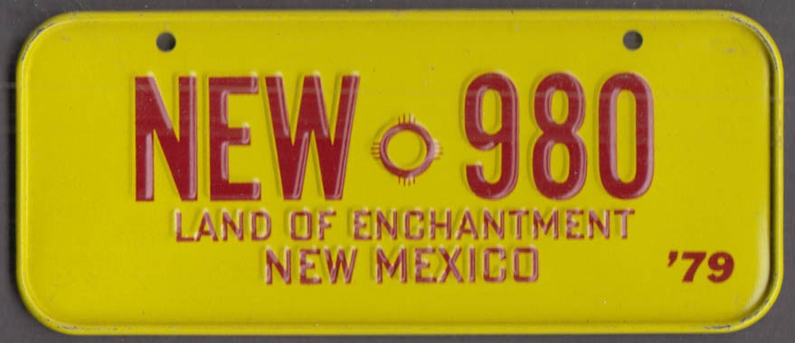 1979 Post Cereal metal license plate New Mexico NEW 980 Land of Enchantment