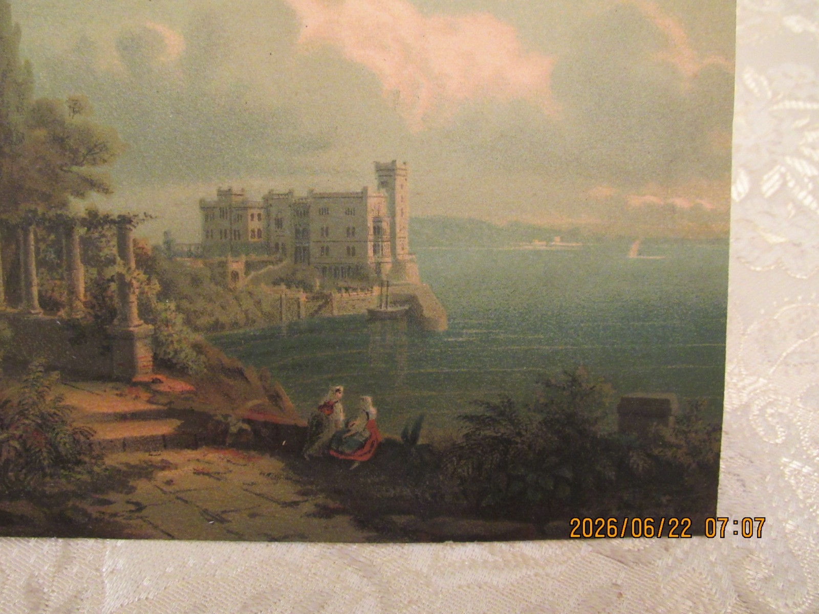 VTG Print Miramare Castle in Trieste Italy
