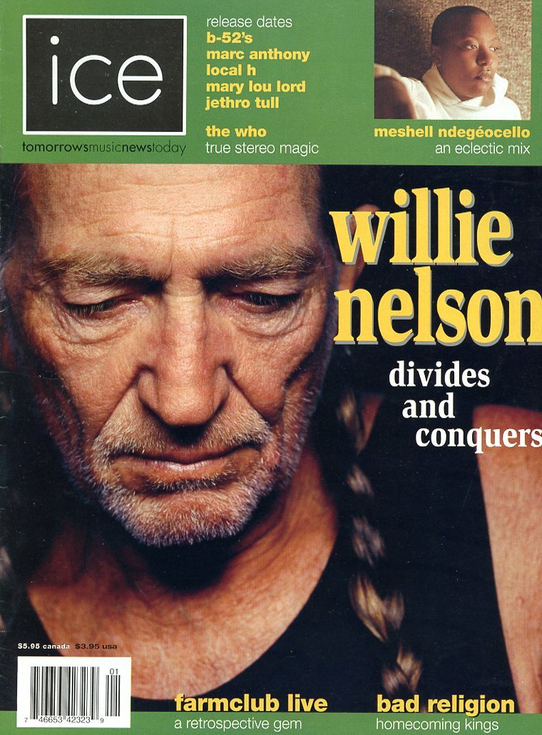 Willie Nelson Ice Magazine Jan 2002 #A1327