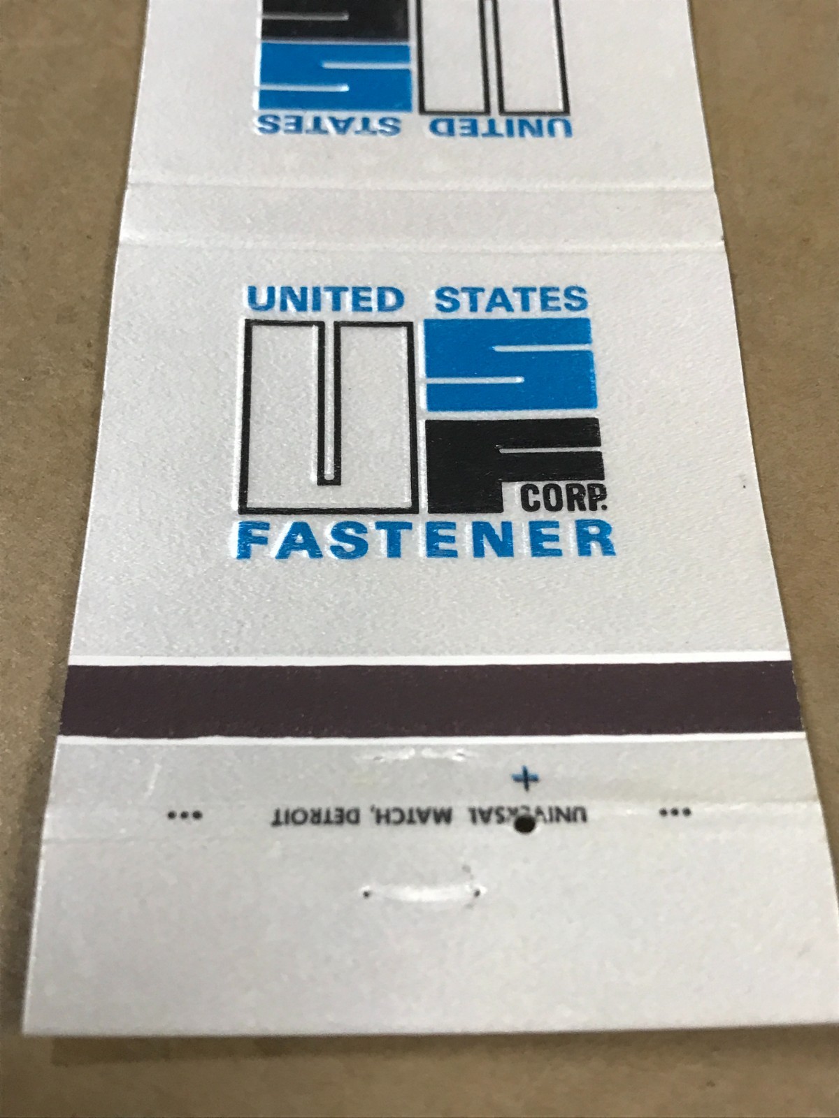 Vintage United States Fastener Corp. – Matchcover, Matchbook