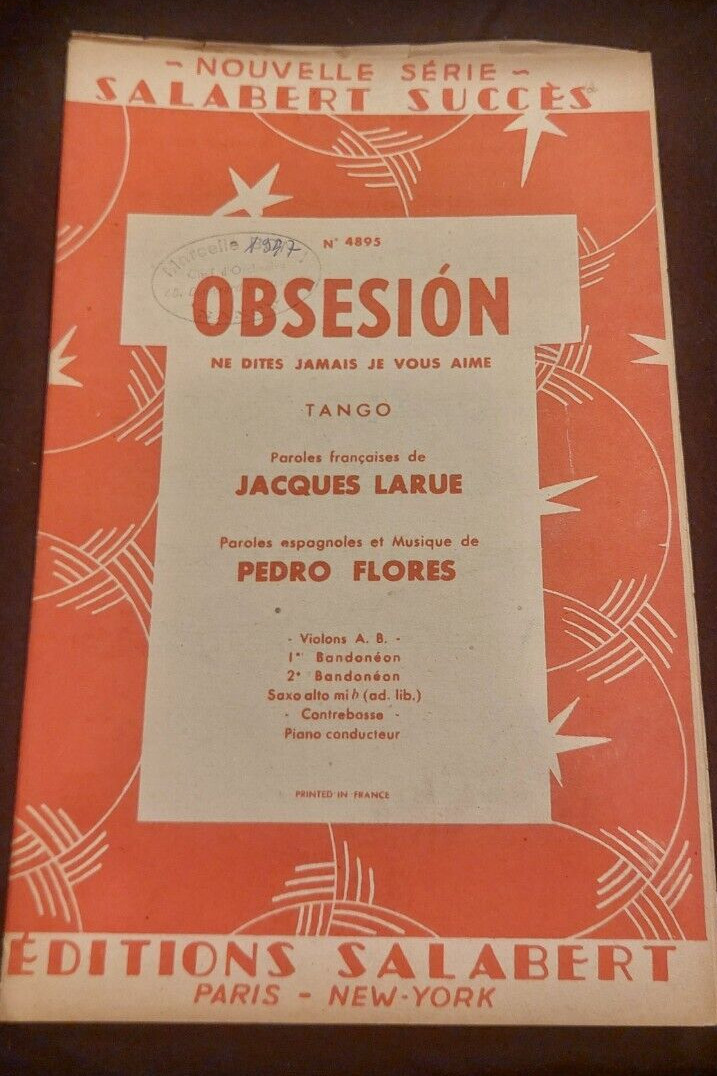 Obsession Partition Pedro Flores Sheet Music